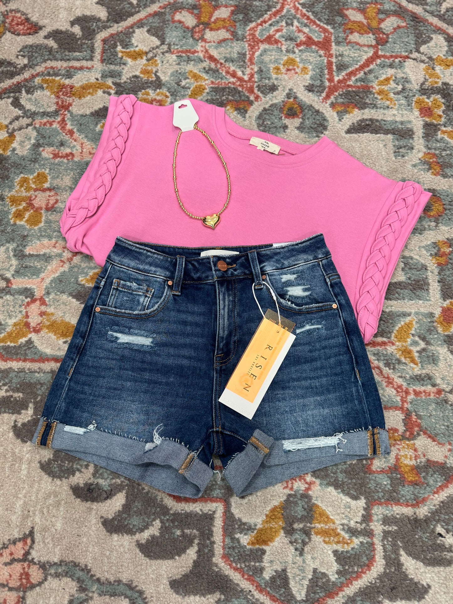 Cali Dark Dark Denim Shorts