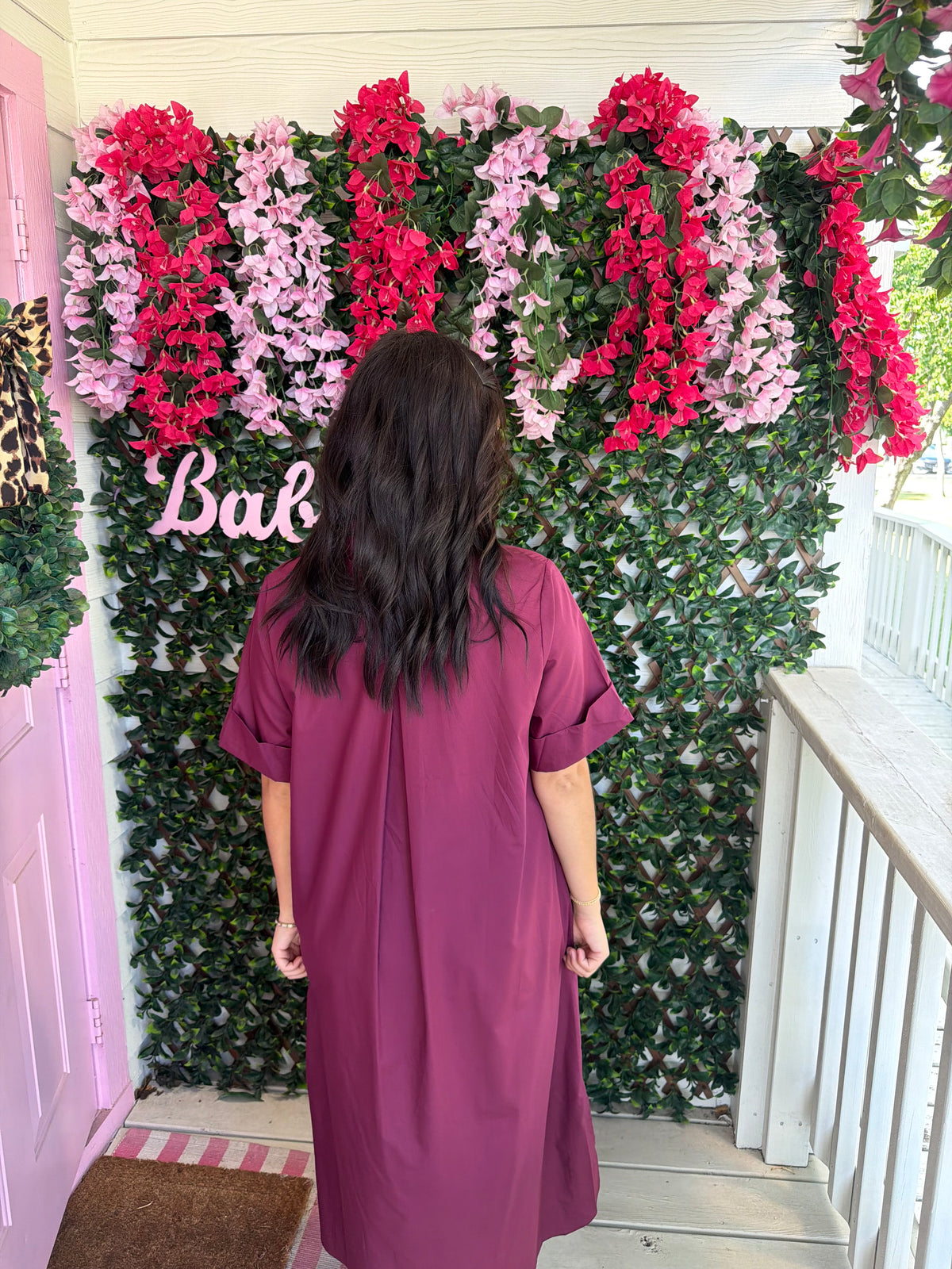 Burgundy Charm Dress