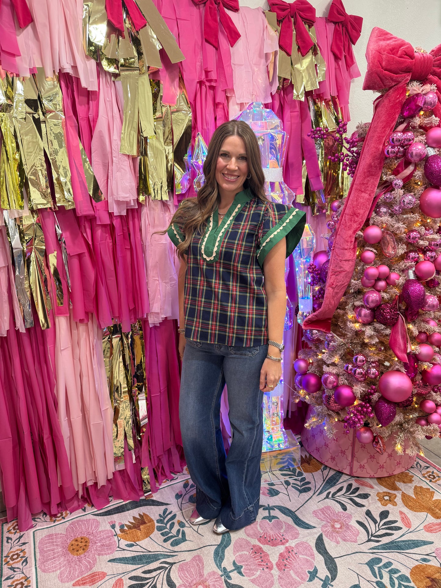 Wrapped In Plaid Top