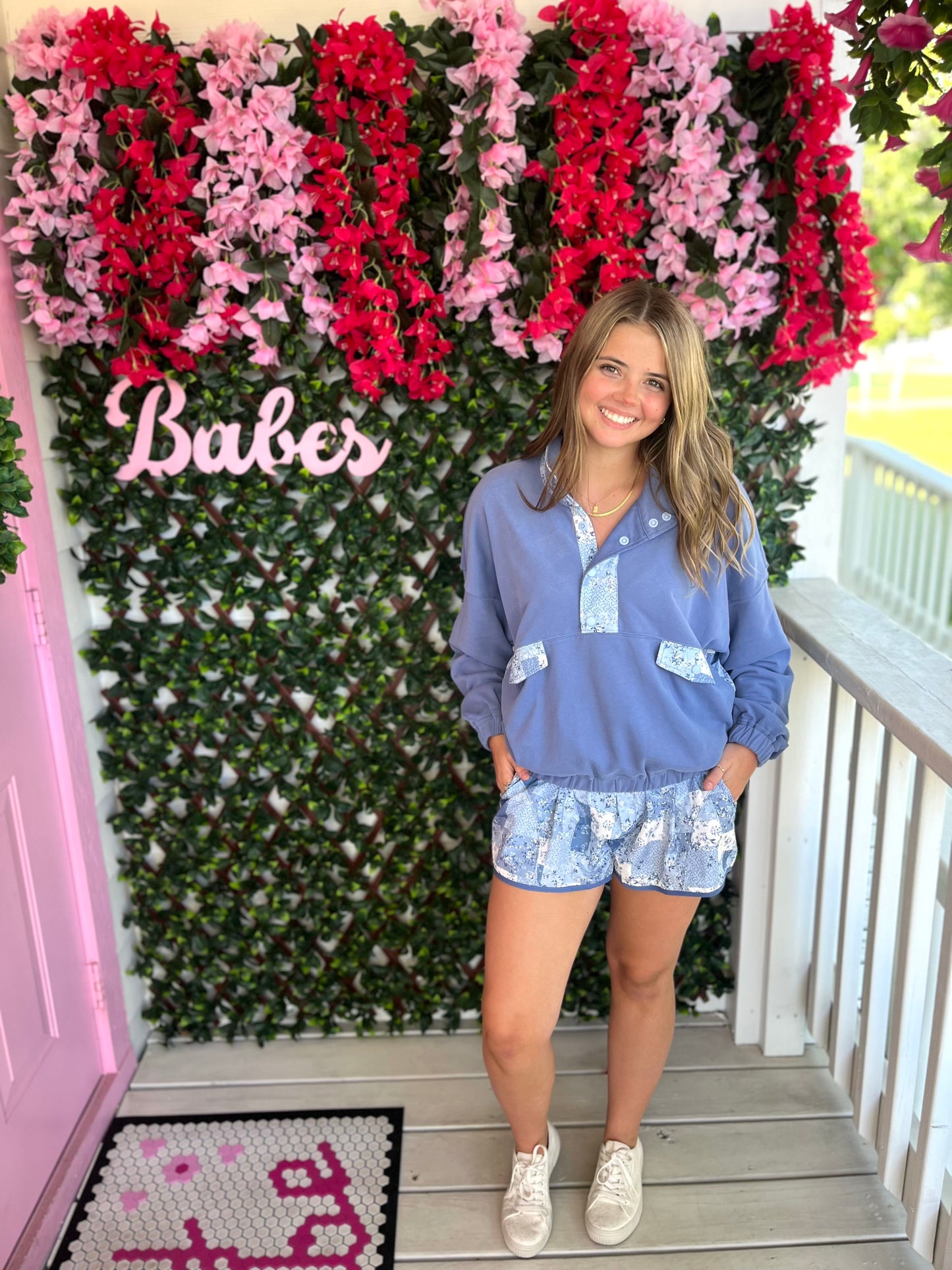 Blue Ditsy Floral Set
