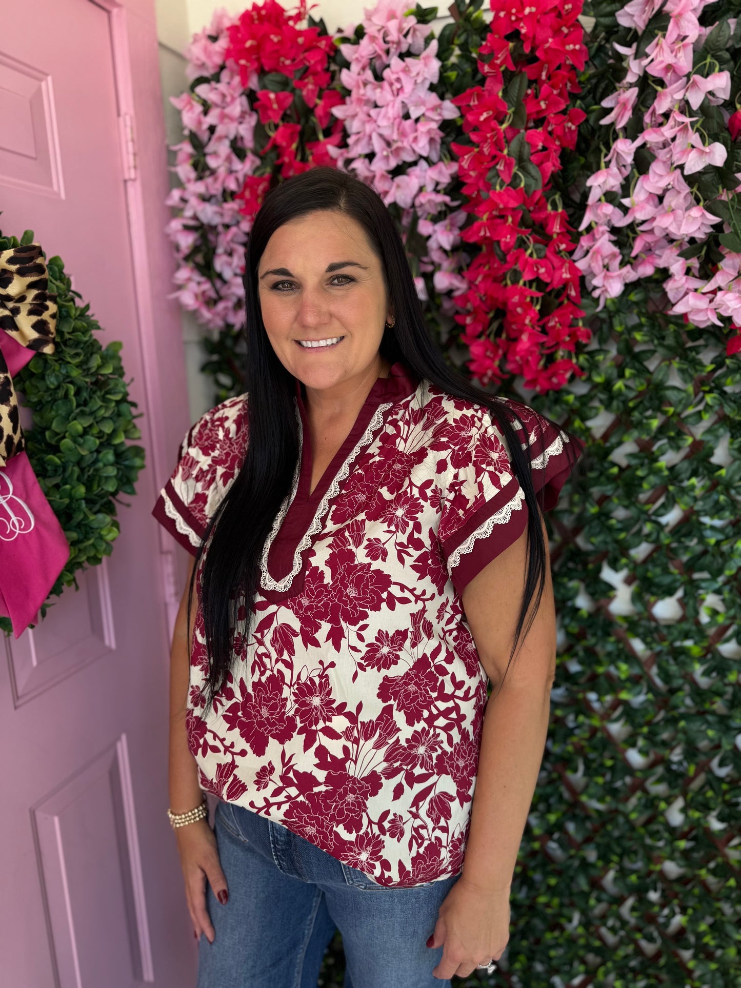 Faith Floral Top- Plus