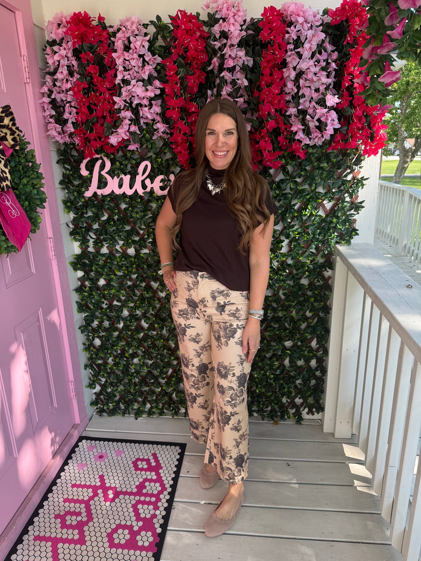 Figgy Floral Denim Pants
