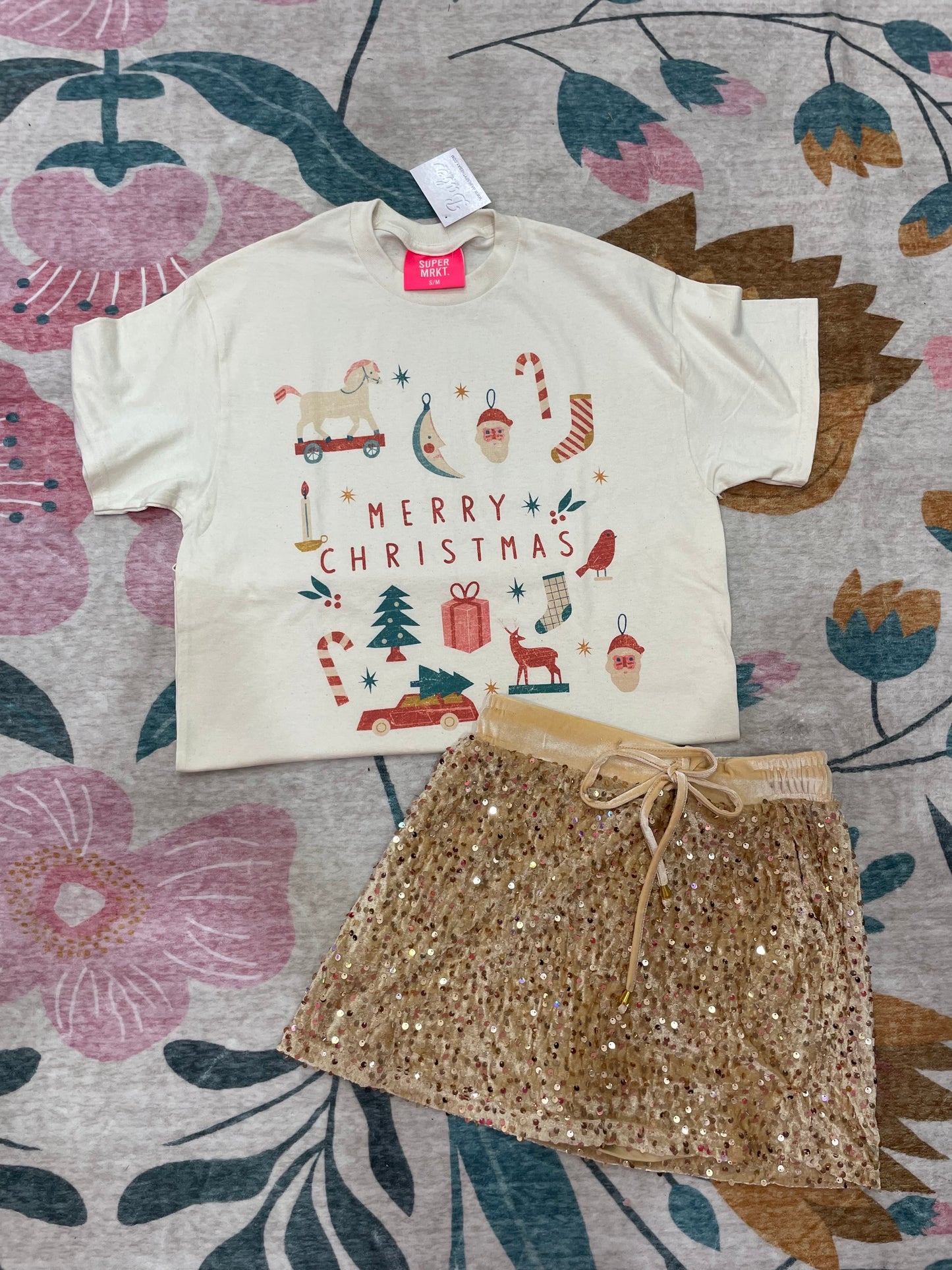 Retro Christmas Collage Tee