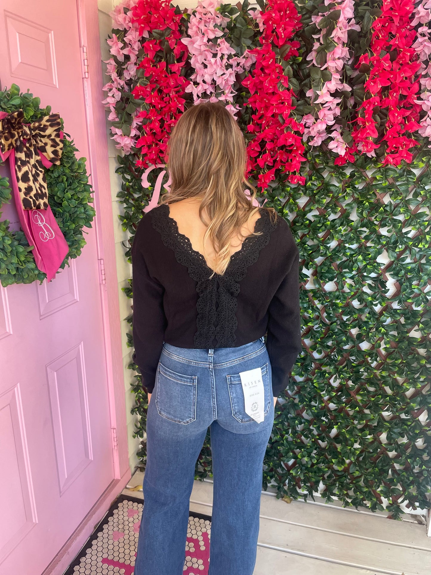 Lace Back Detail Sweater