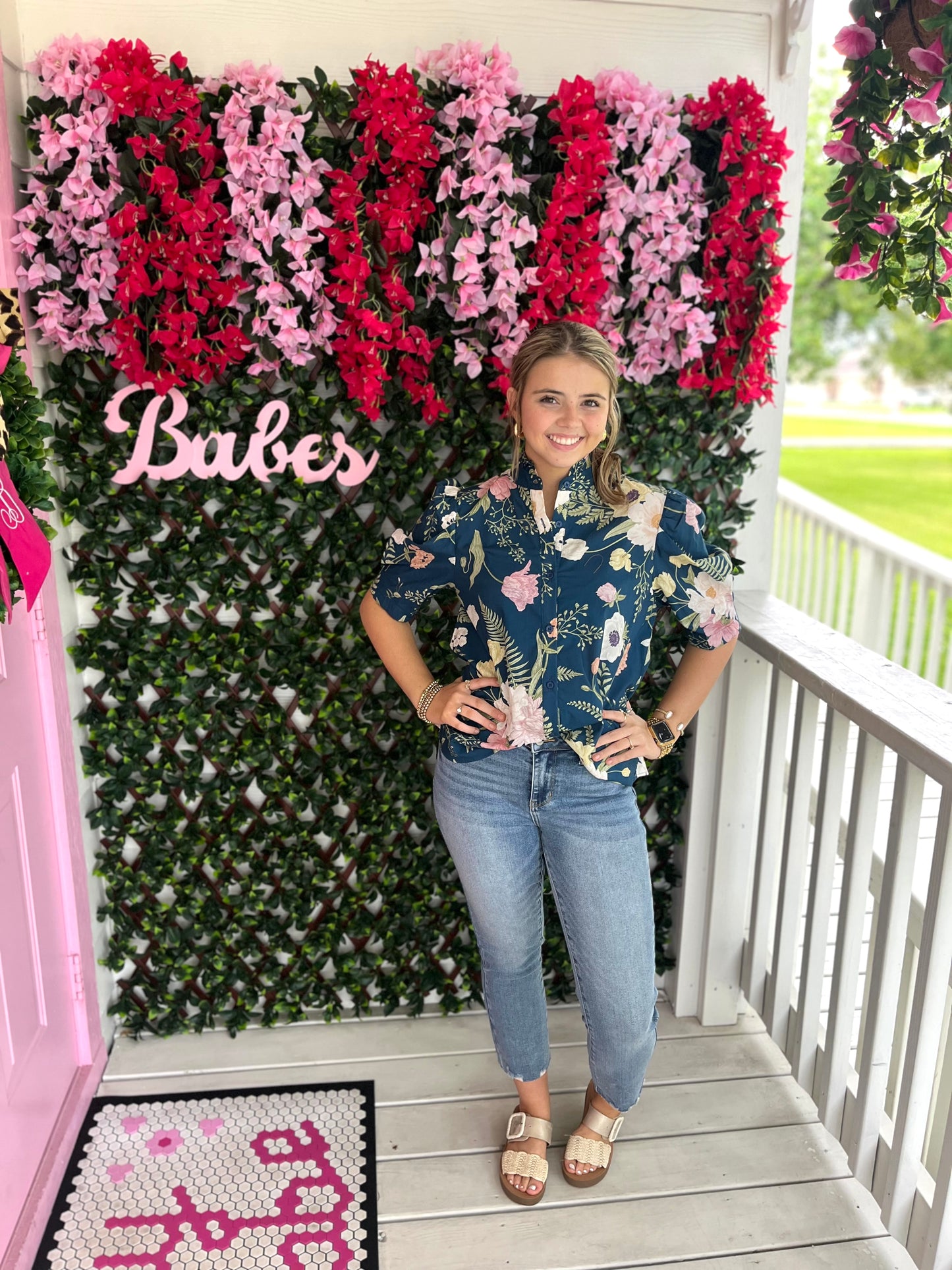 Ruffled up Floral Top
