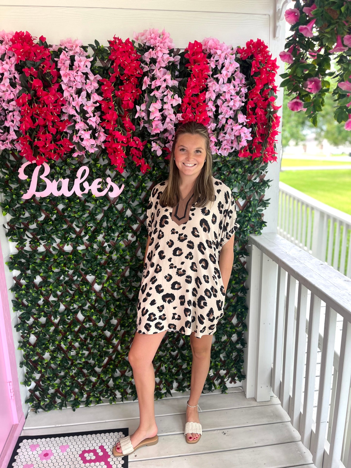 Lena Leopard Shift Dress