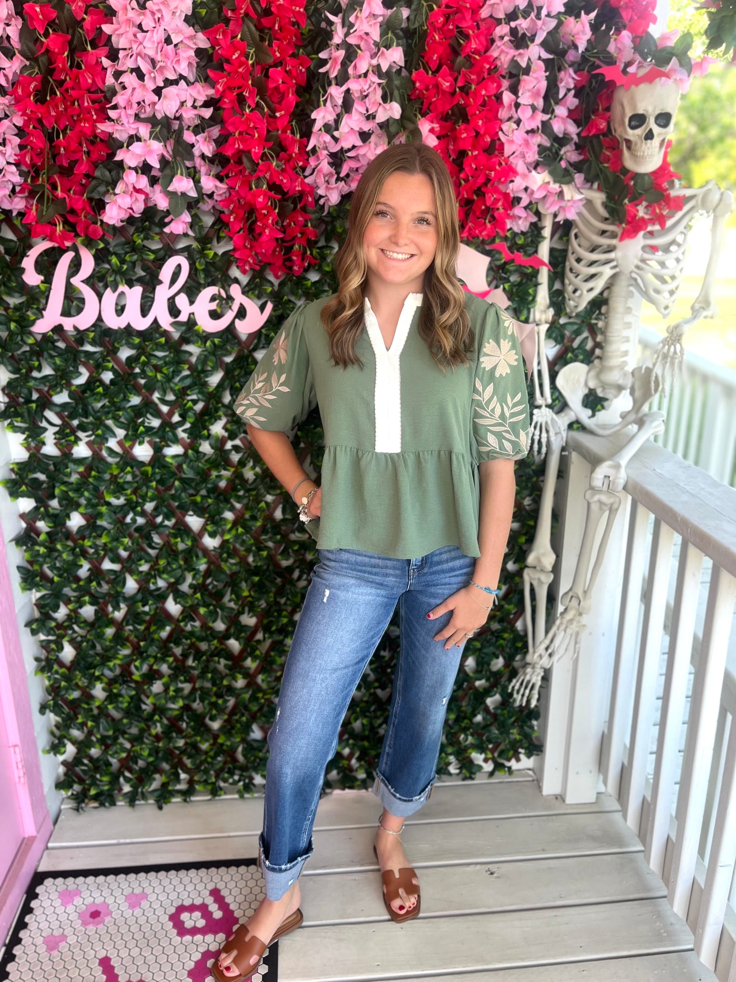 Basil Peplum Blouse