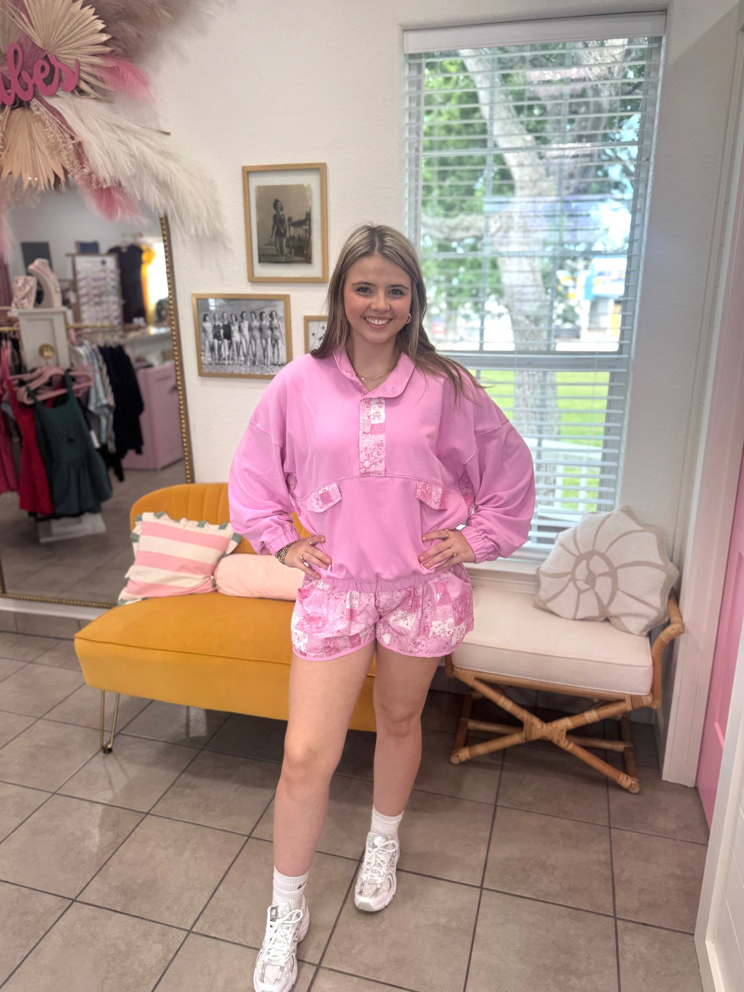 Pink Ditsy Floral Set