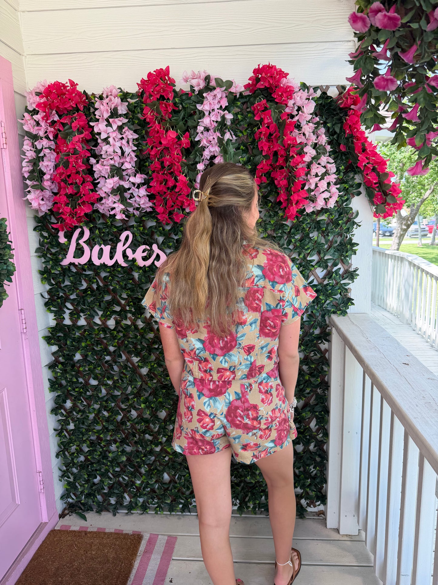 Teal & Poppy Floral Skort