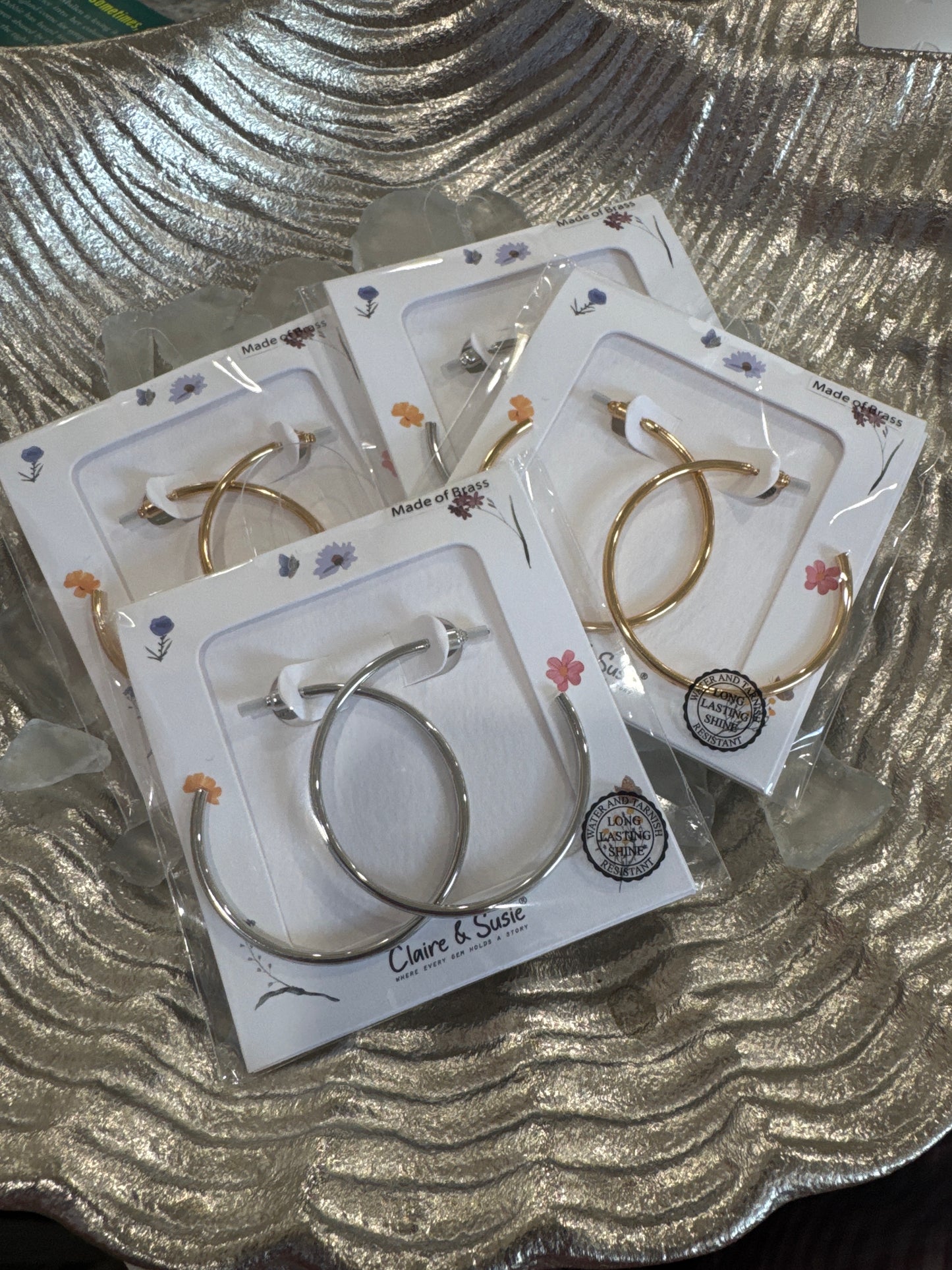 Large Skinny Hoop Earrings