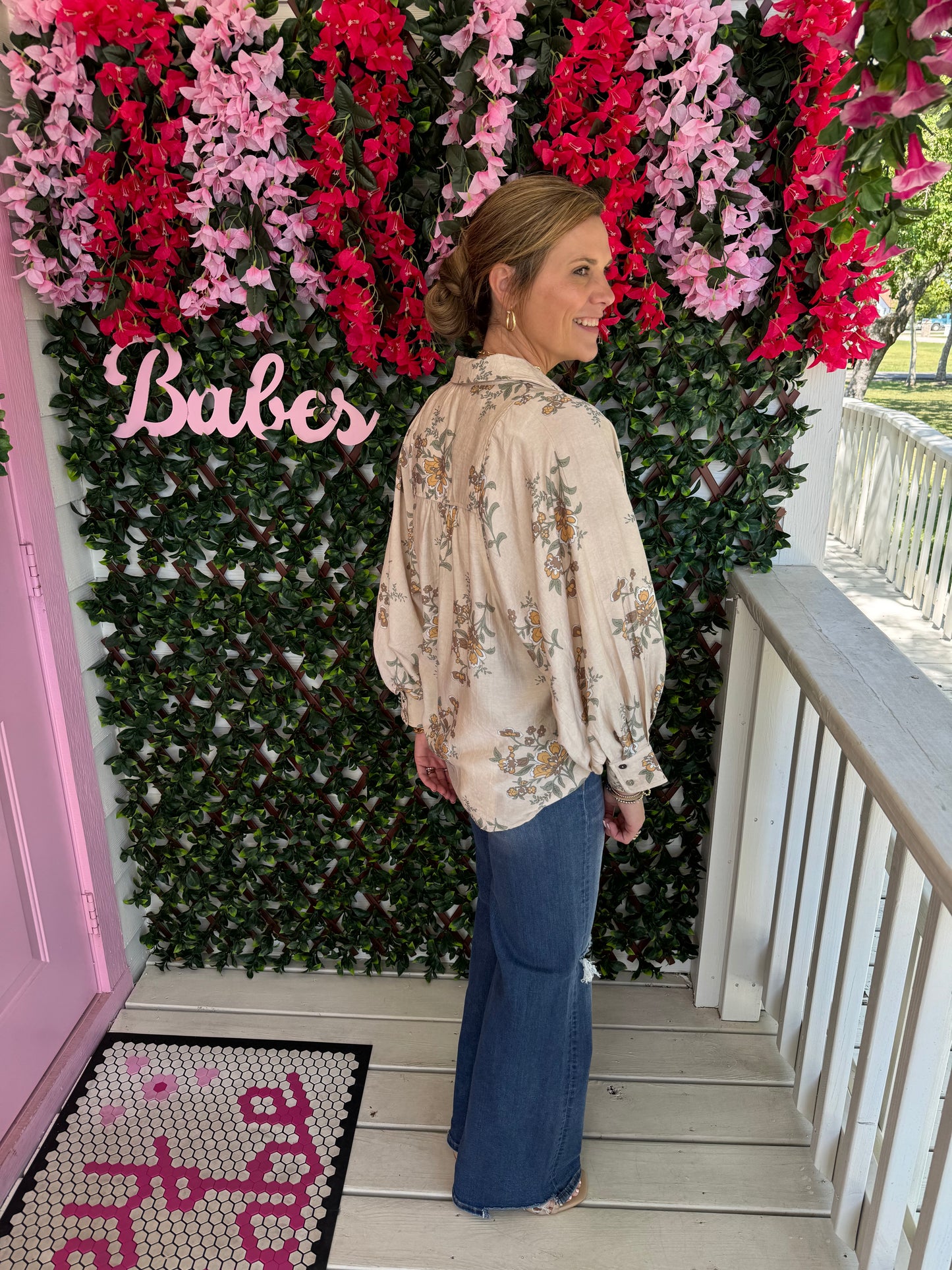 Buttoned up Floral Top