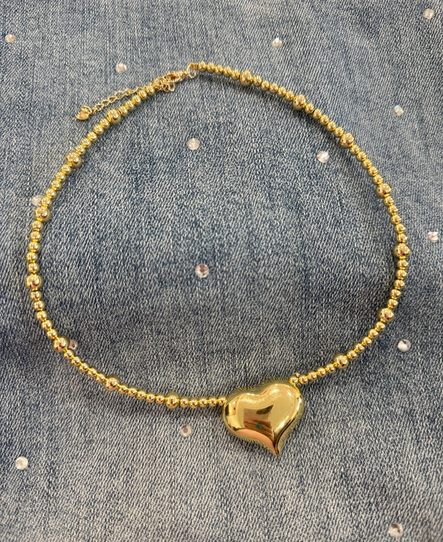 Lucy Gold Heart Necklace