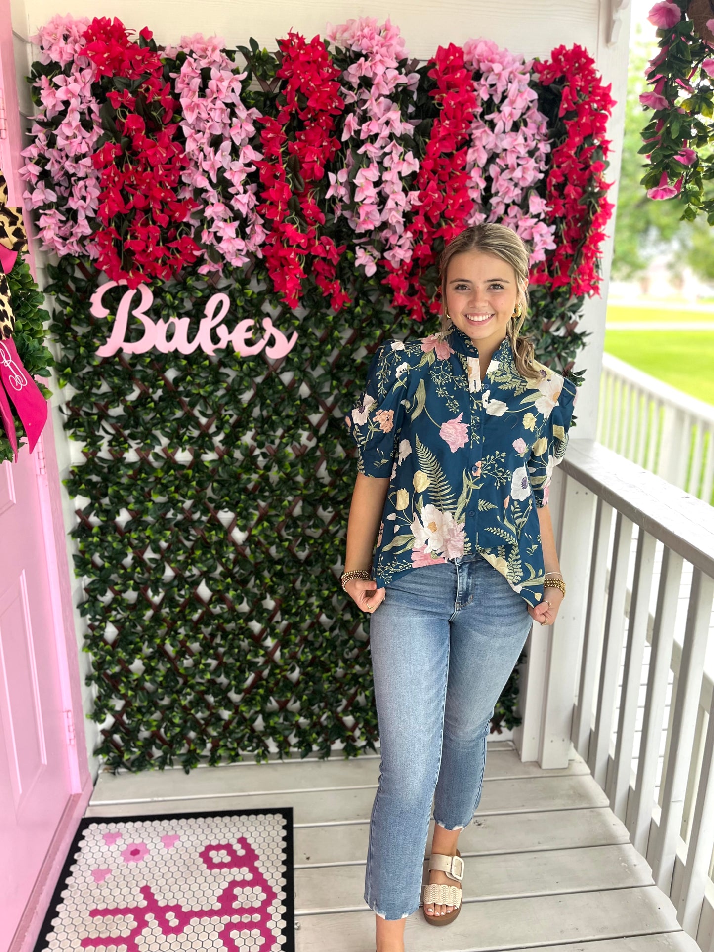 Ruffled up Floral Top