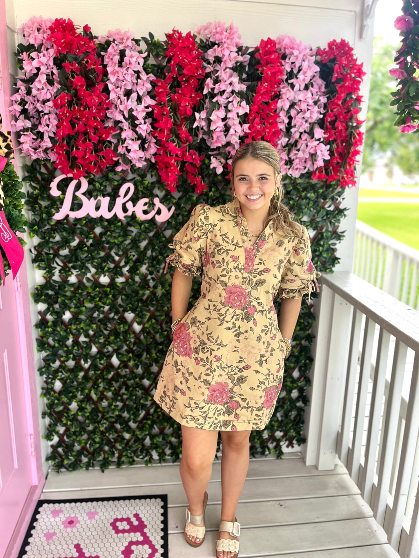 BB Floral Denim Dress