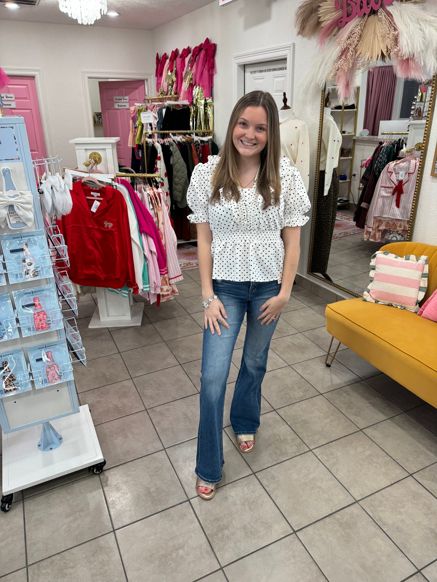 Dotted Darling Peplum Top