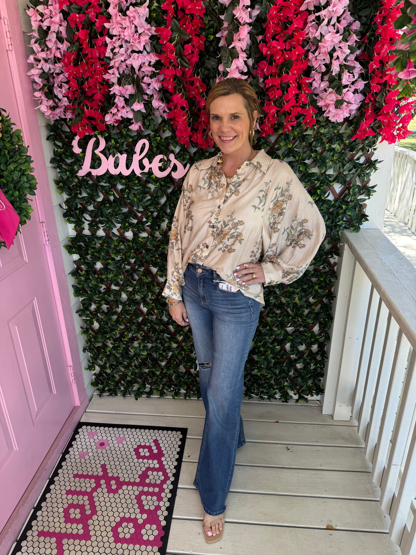 Buttoned up Floral Top