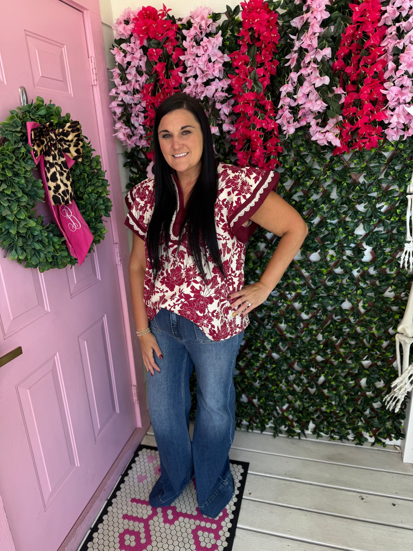 Faith Floral Top- Plus