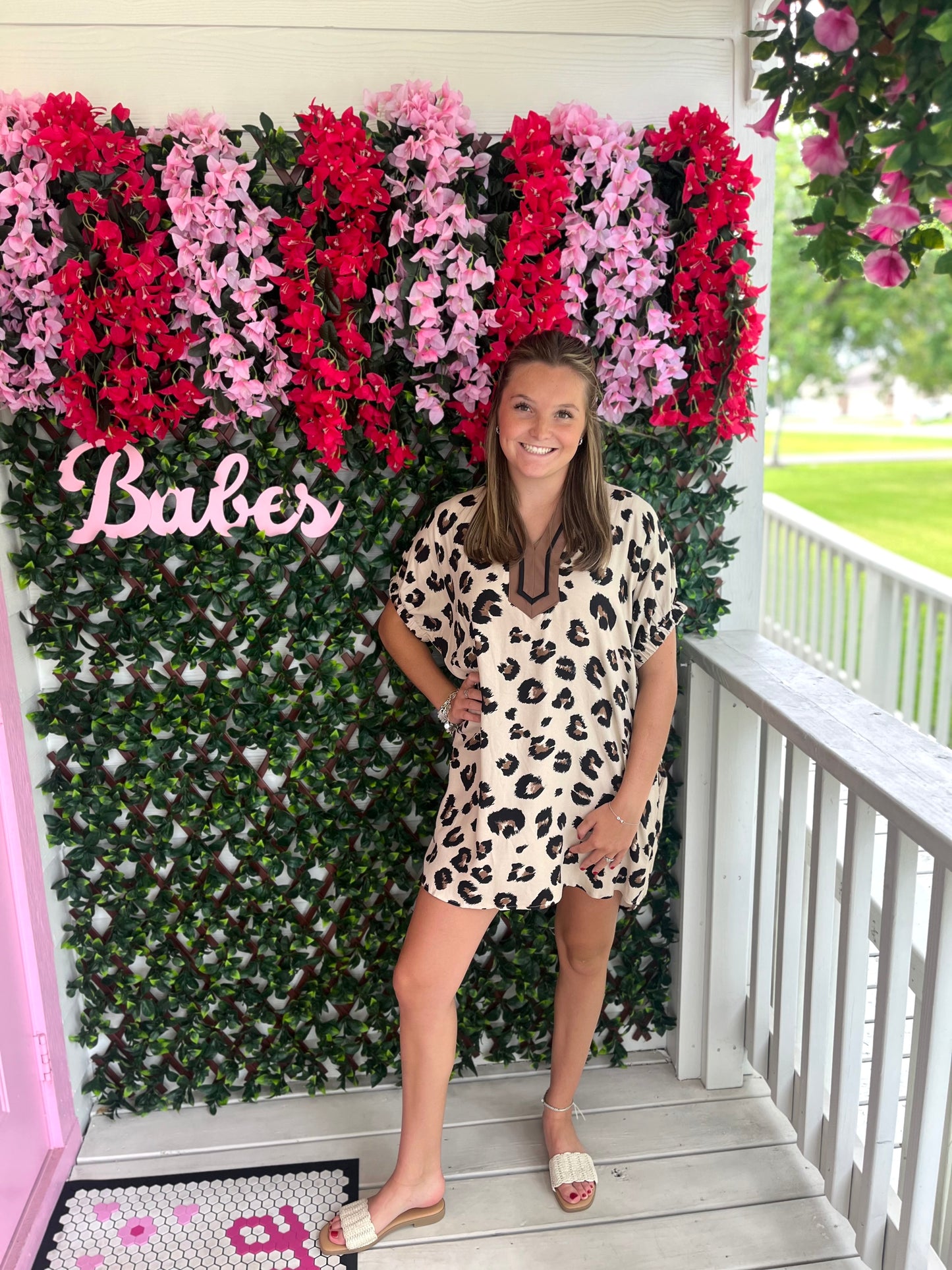 Lena Leopard Shift Dress
