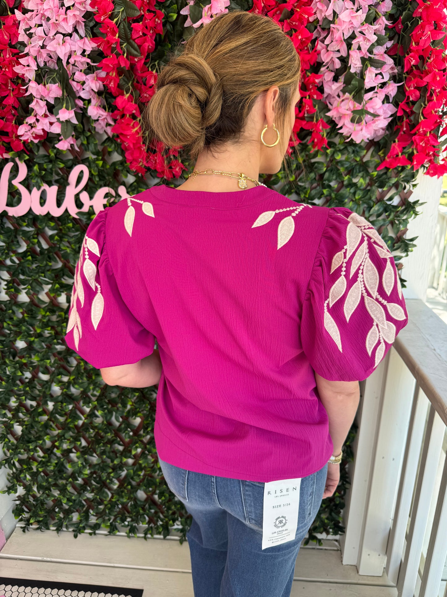 Magenta Florals Top