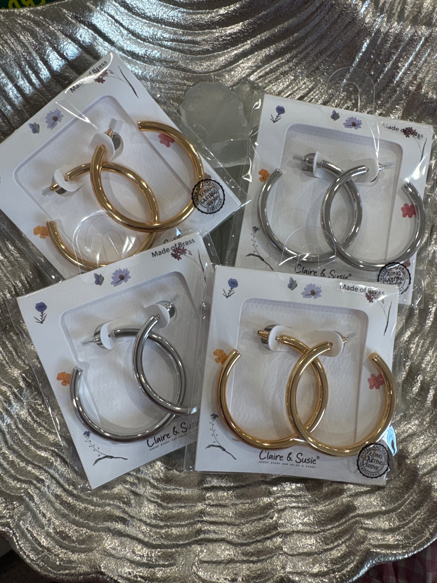 Large Open Hoop Earrings