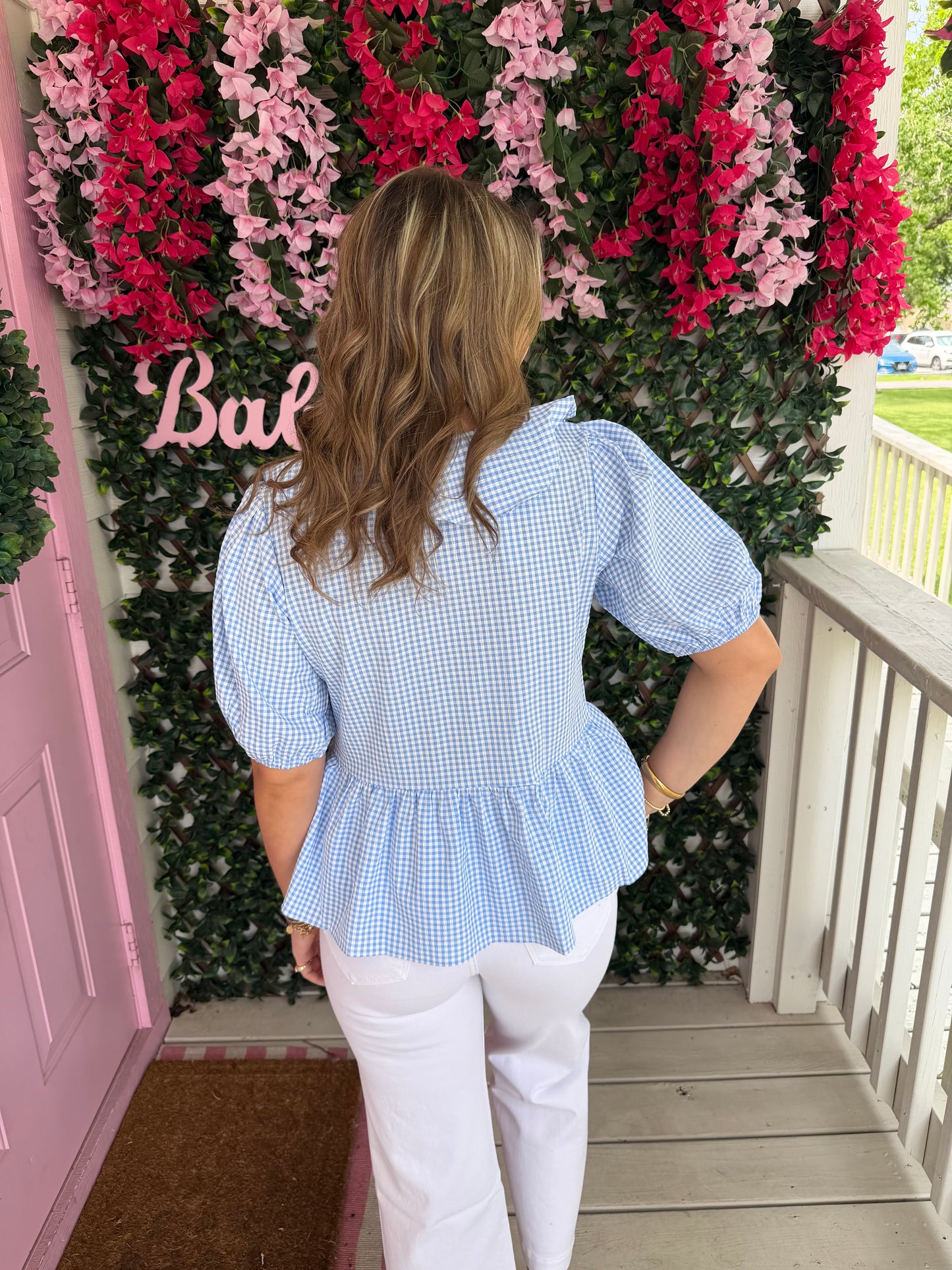 Summer Muse Gingham Top