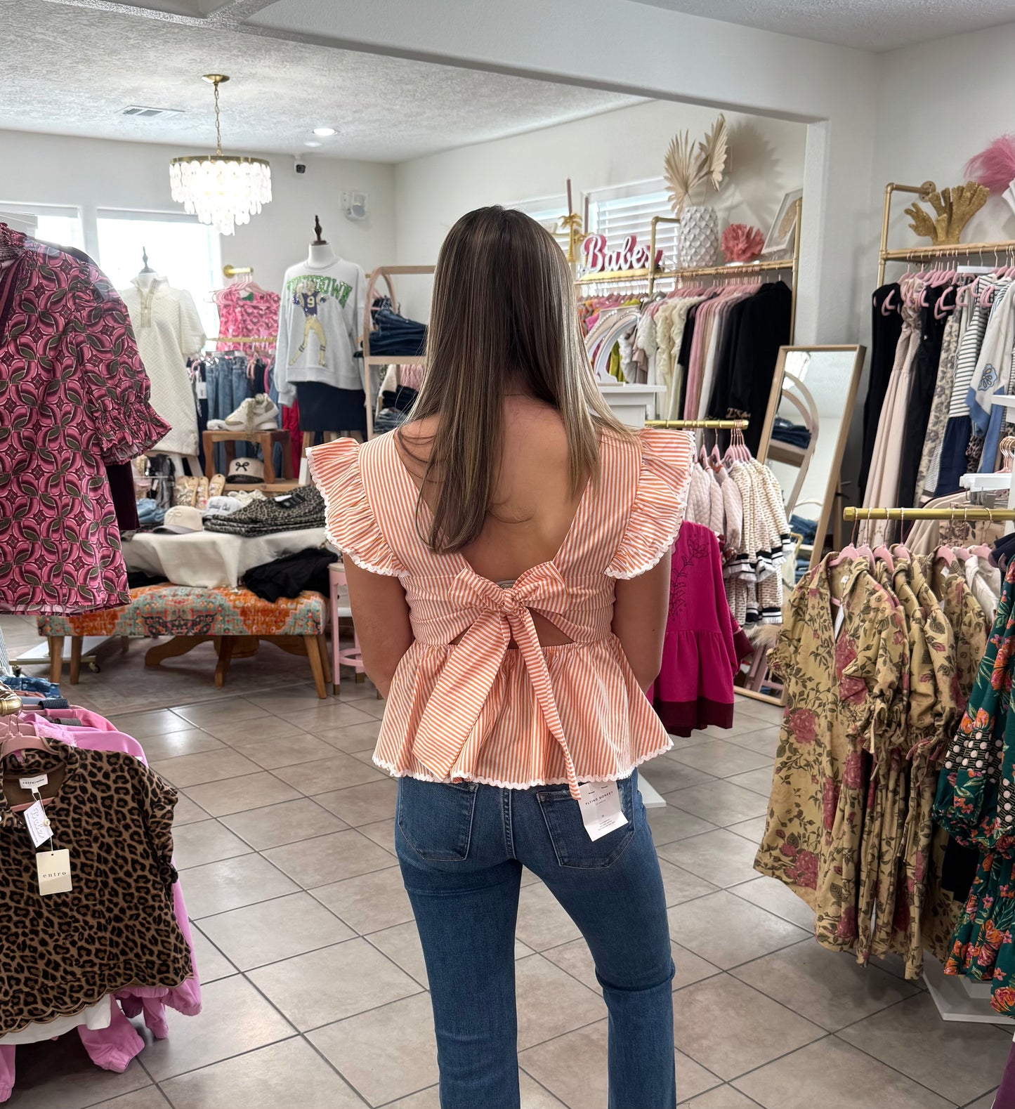 Orange Dream Tie-Back Top