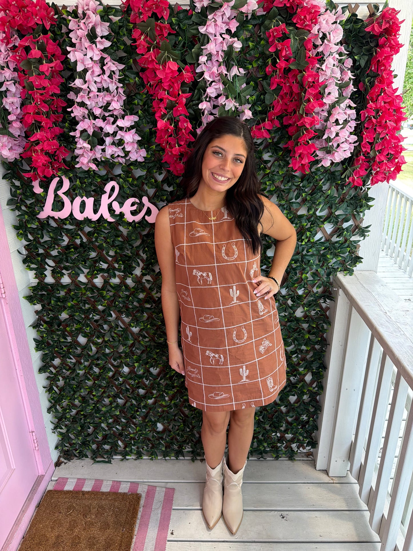 Brown Sugar Embroidered Dress