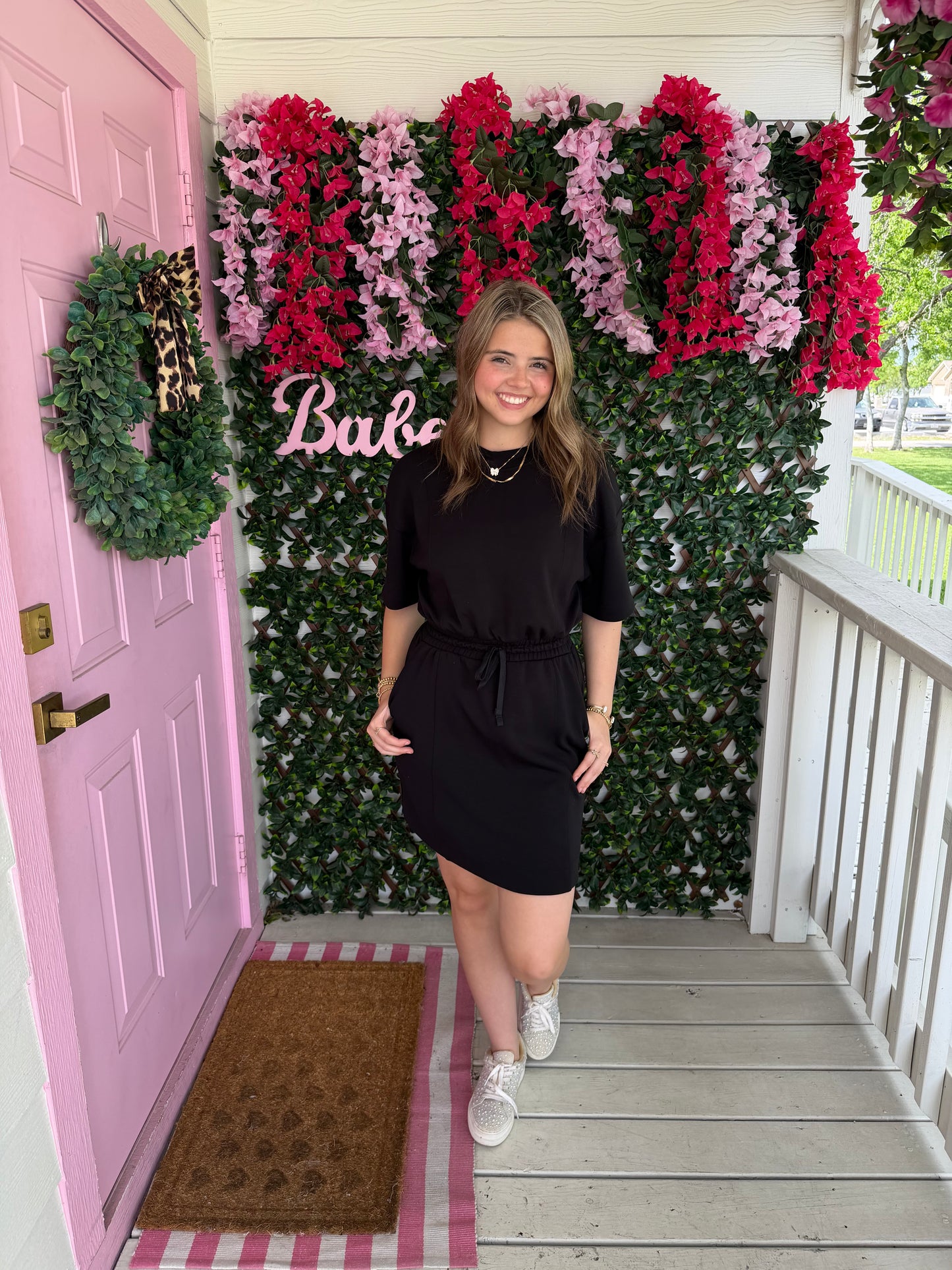 Black Luxe Athletic Dress