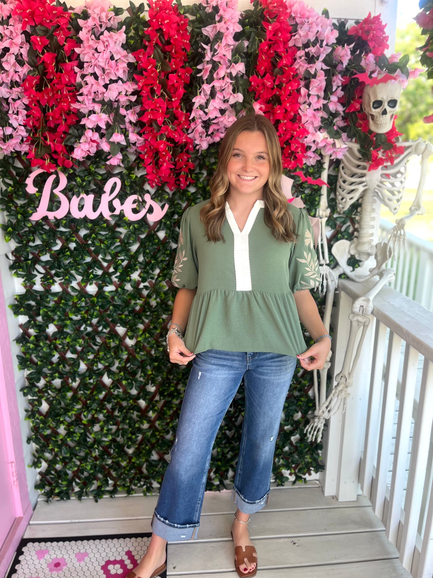 Basil Peplum Blouse