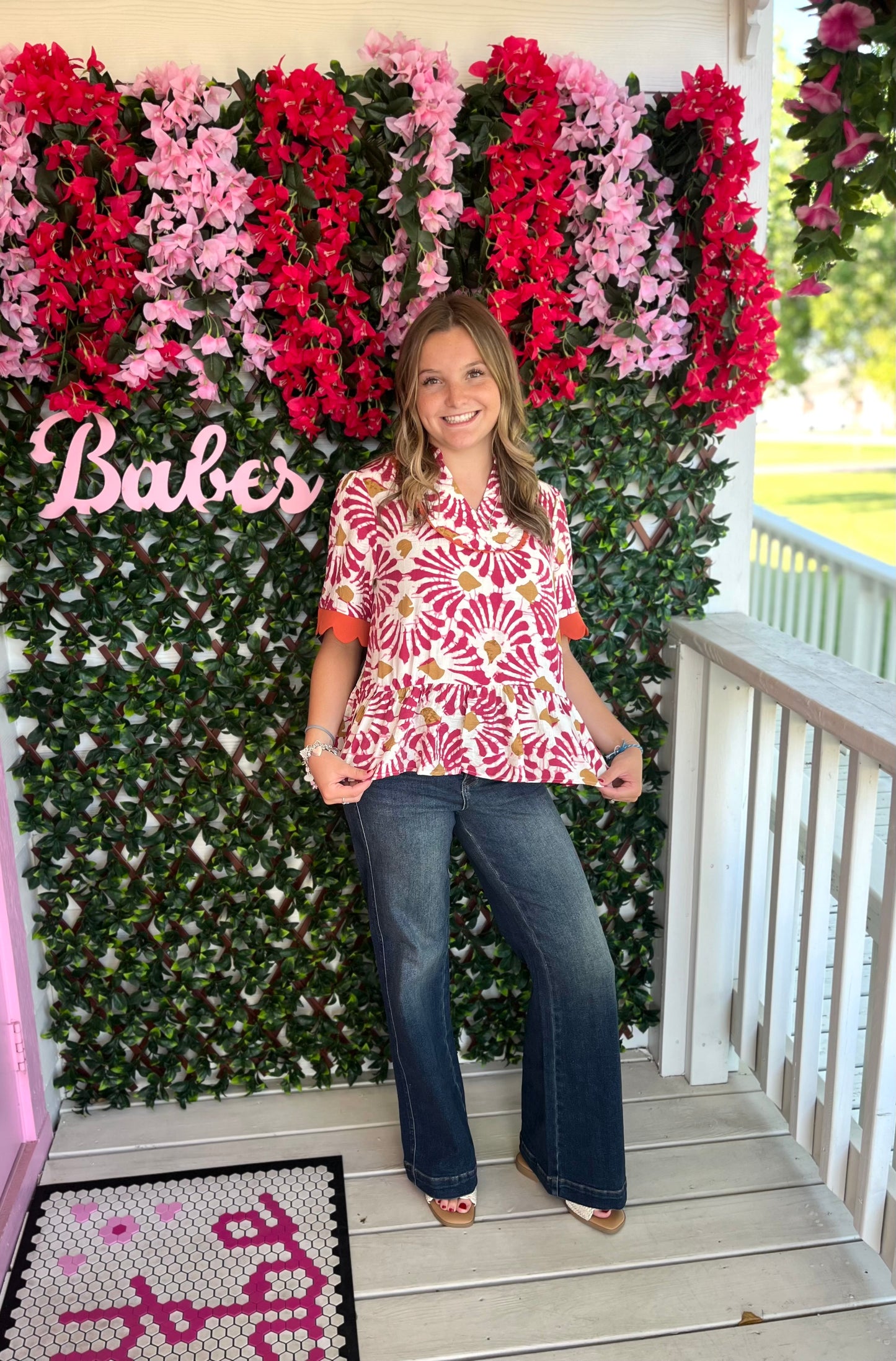 Sherry Scallop Trim Top