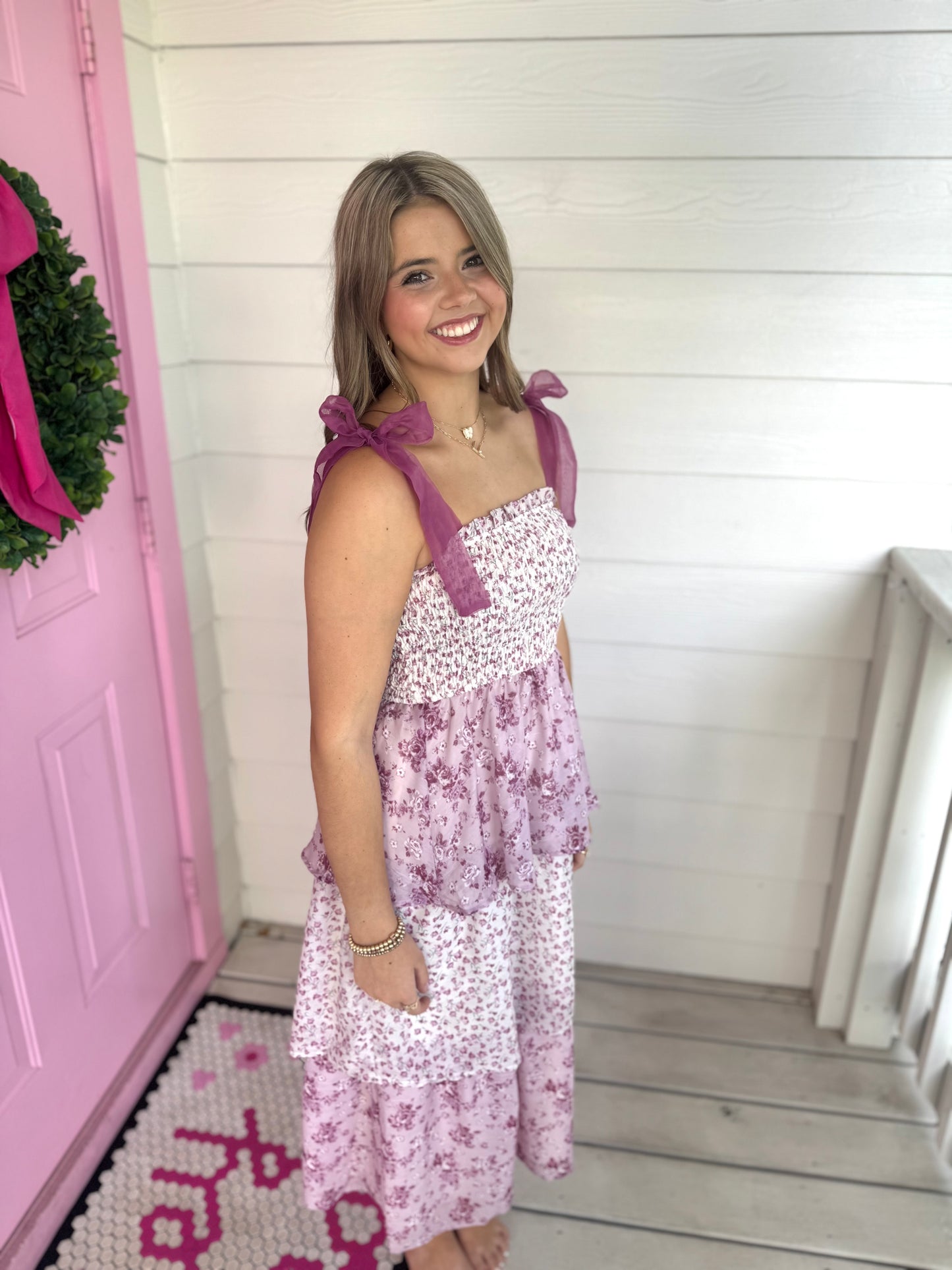 Magenta Florals Girly Dress