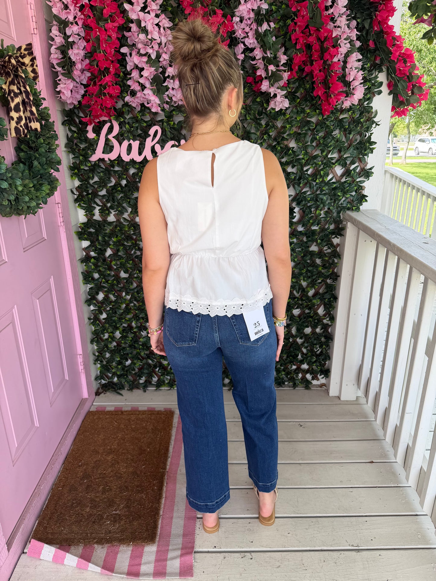 Mica Firefly Wide Crop Trouser Denim