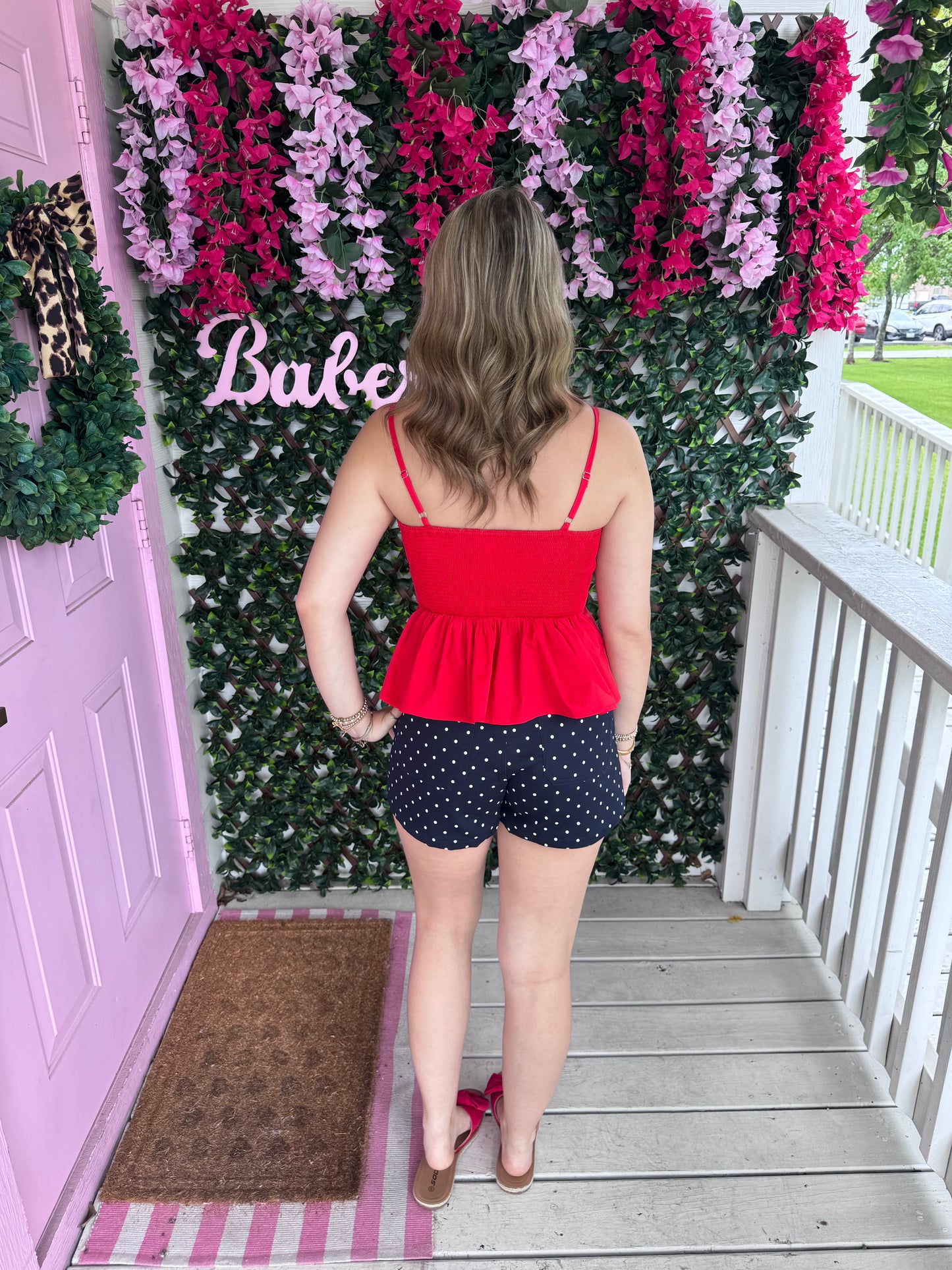 Navy Polka Dot Shorts