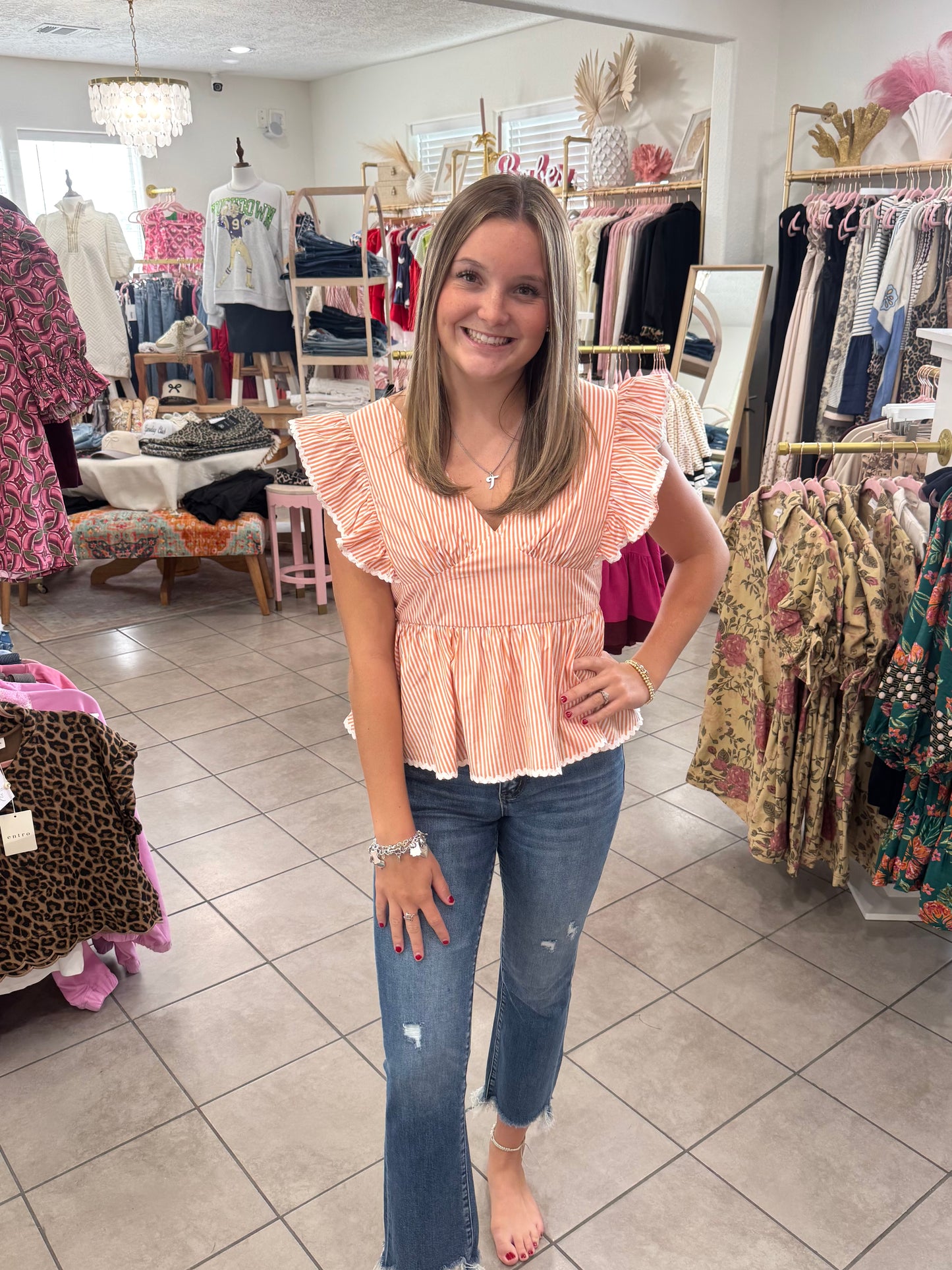 Orange Dream Tie-Back Top