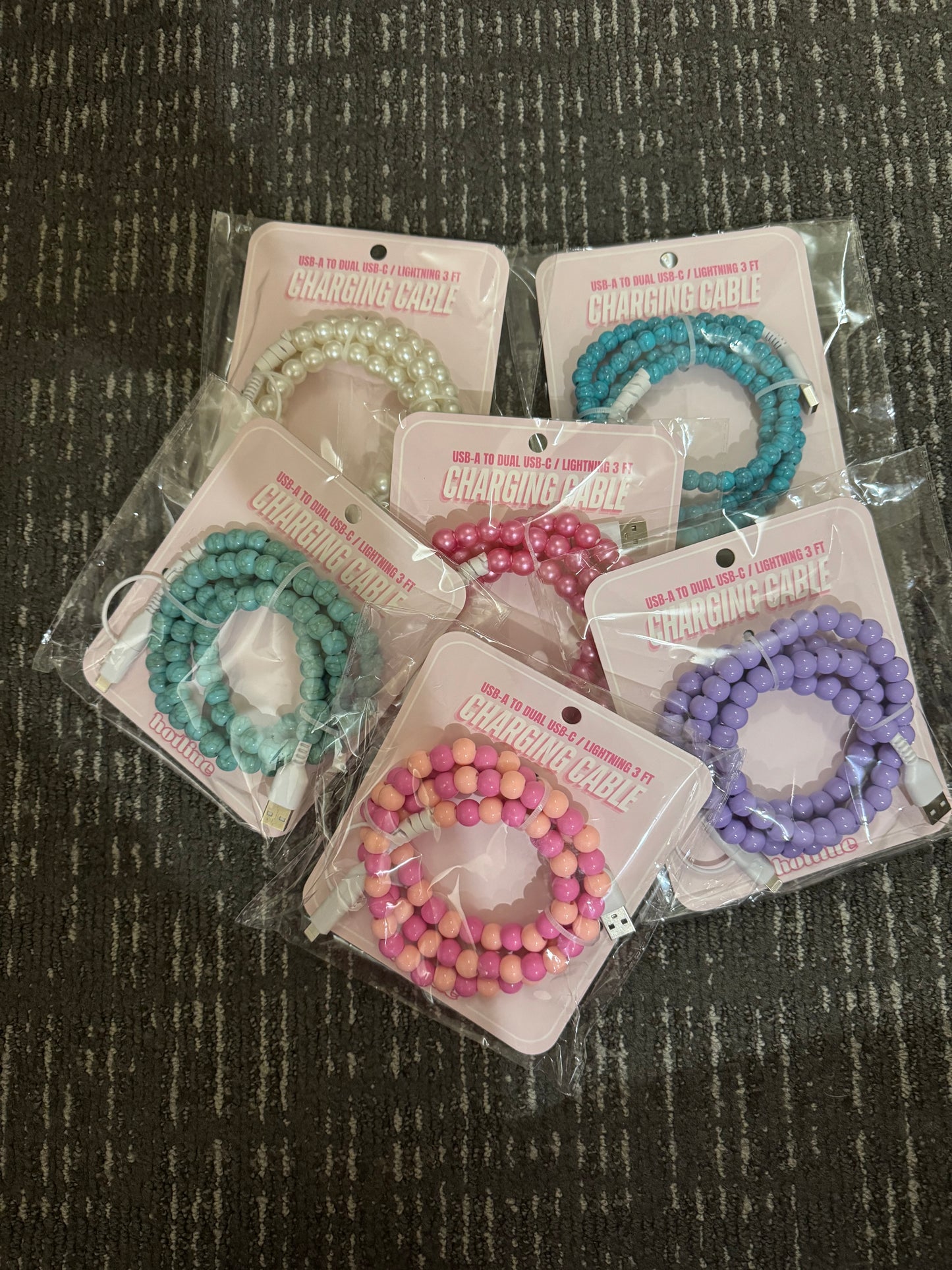 Beaded phone charger