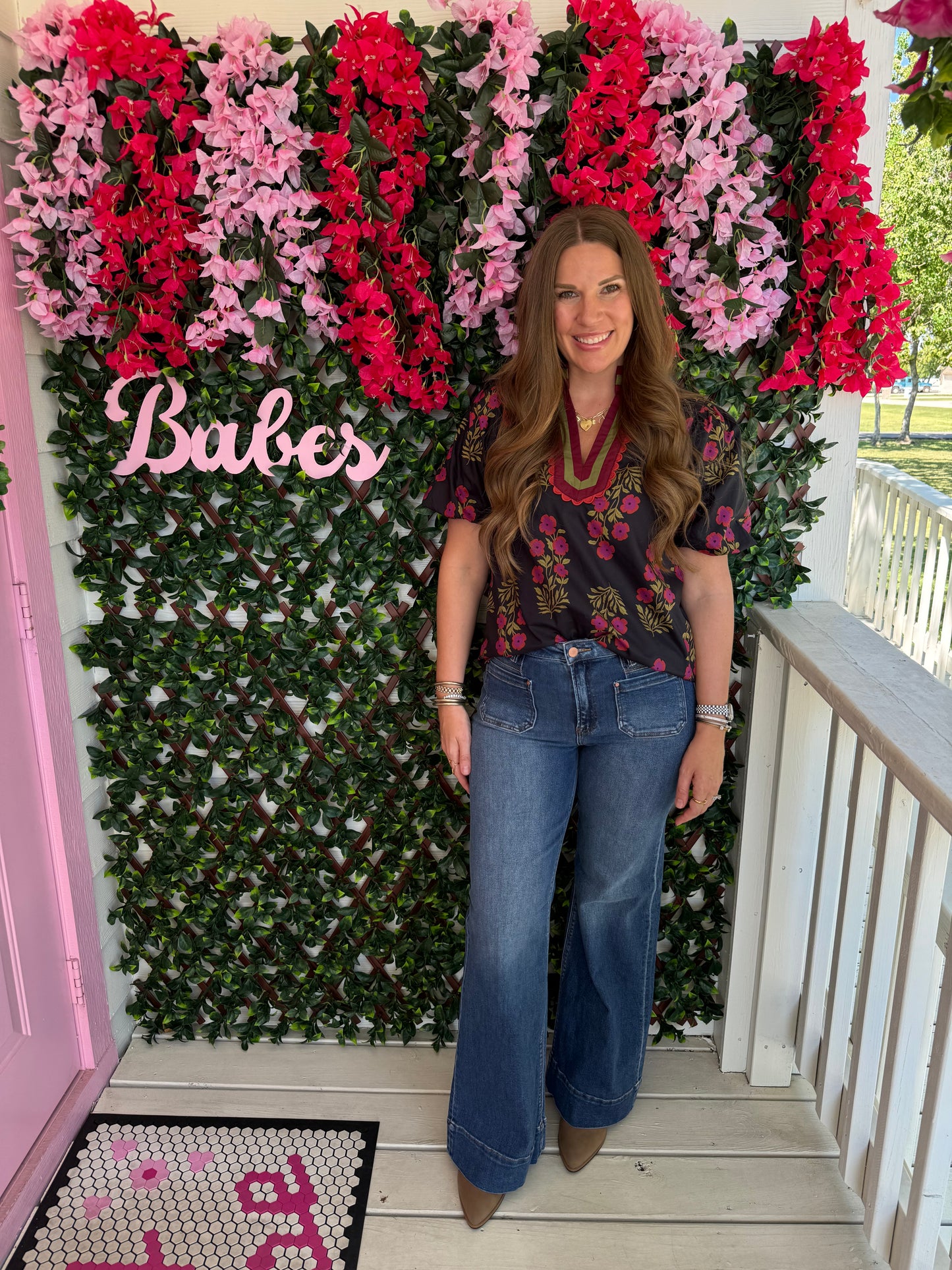 Scallops & Florals Top