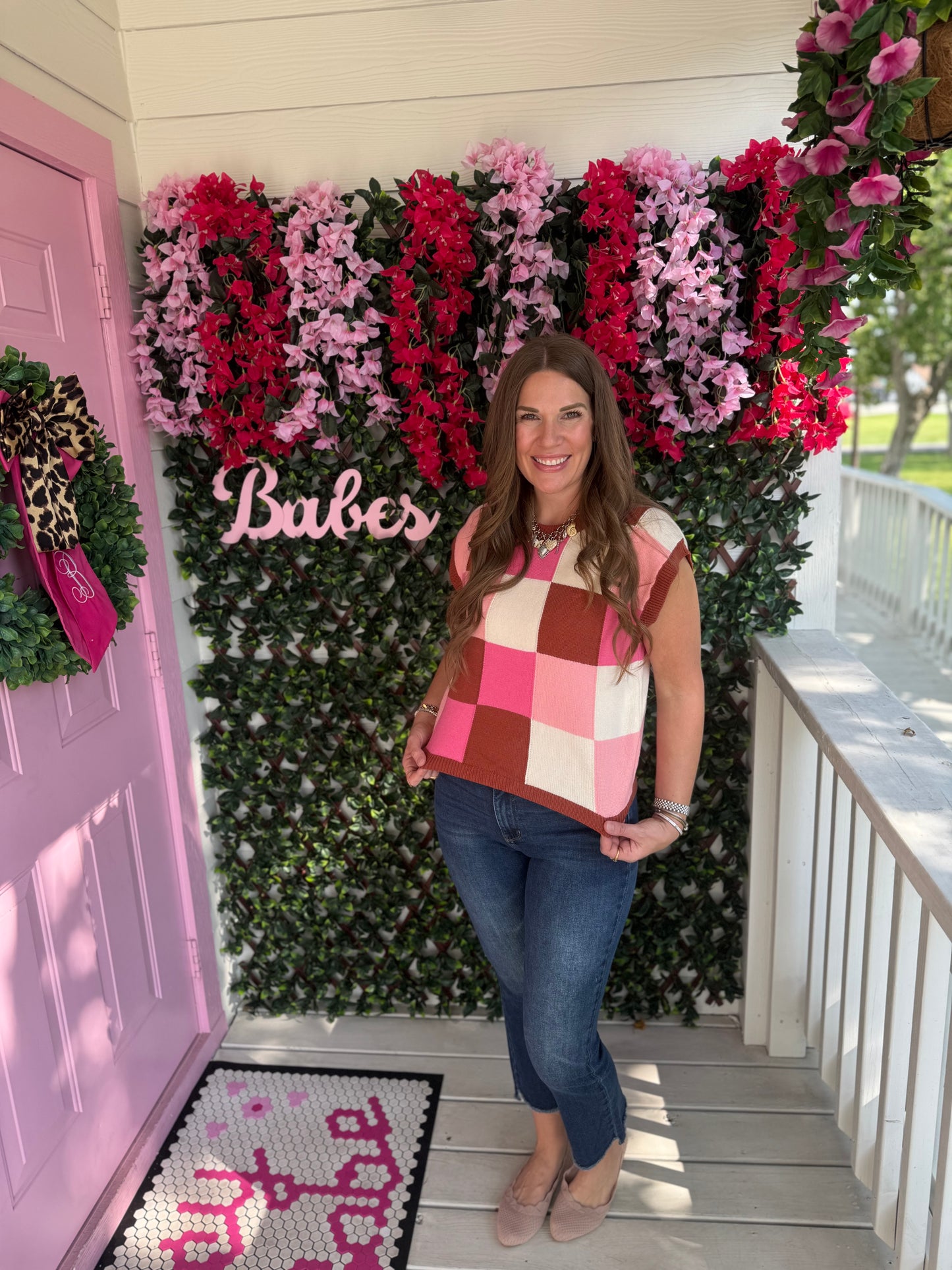 Checking Out Fall Sweater Top