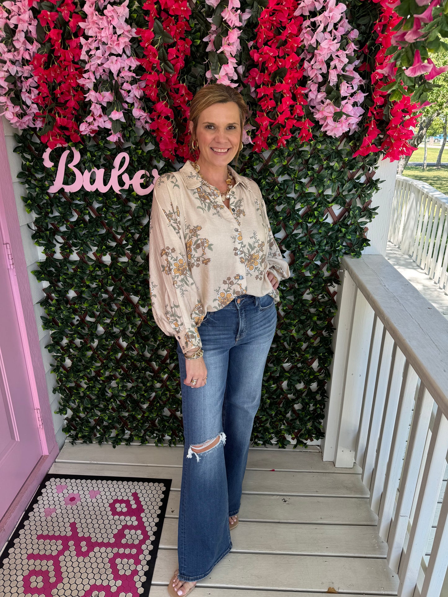 Buttoned up Floral Top