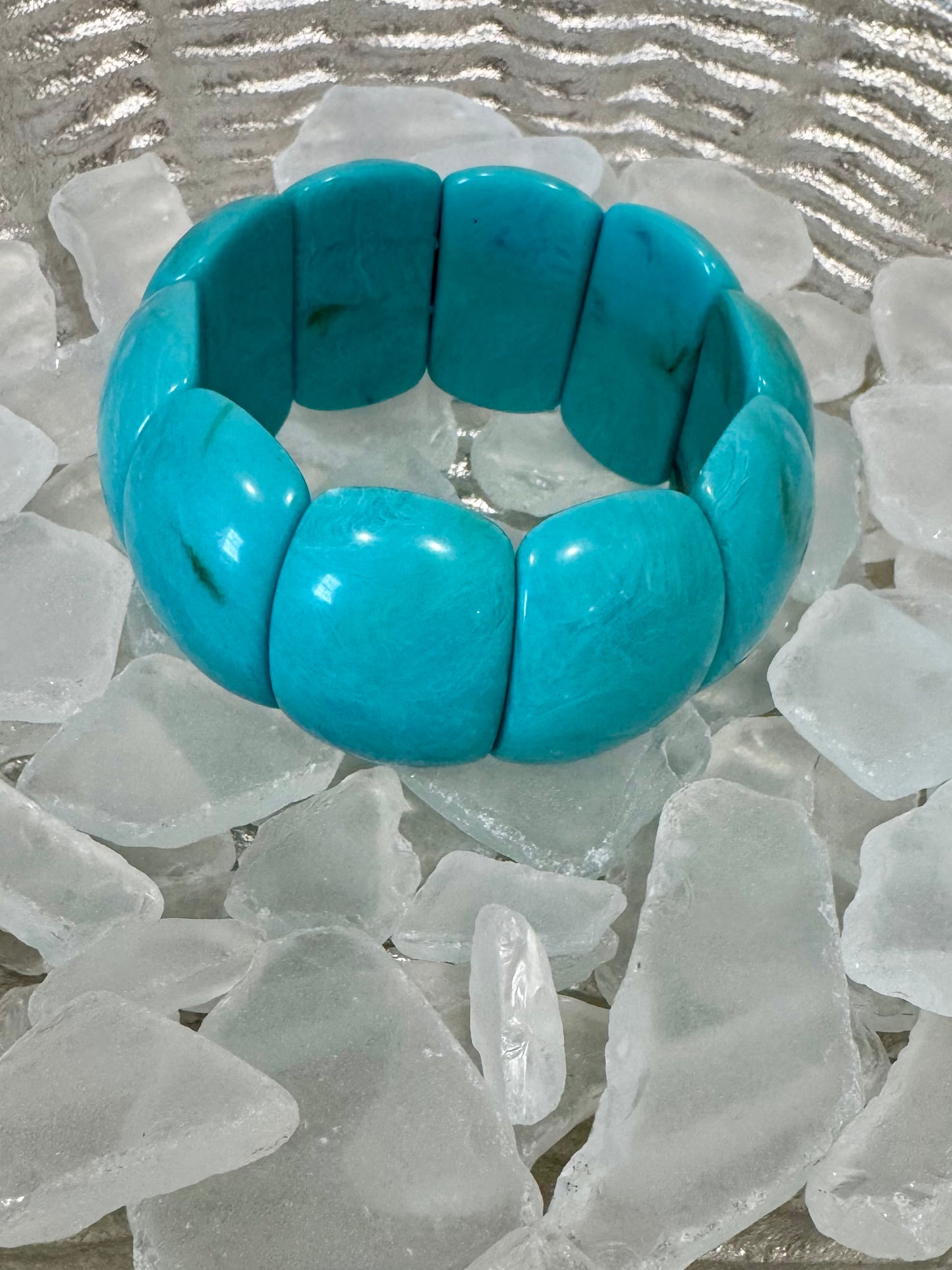 Faux Turquoise Chunky Bracelet