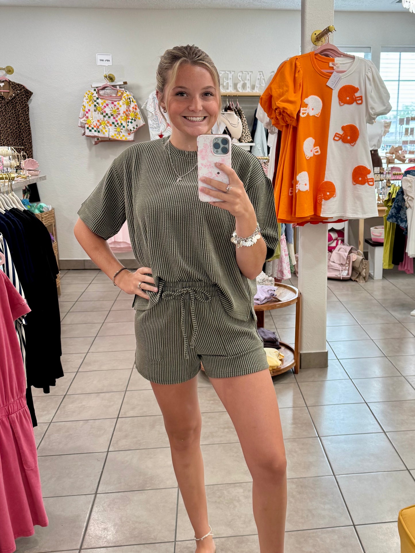 Becky Ribbed Short Set - Restock
