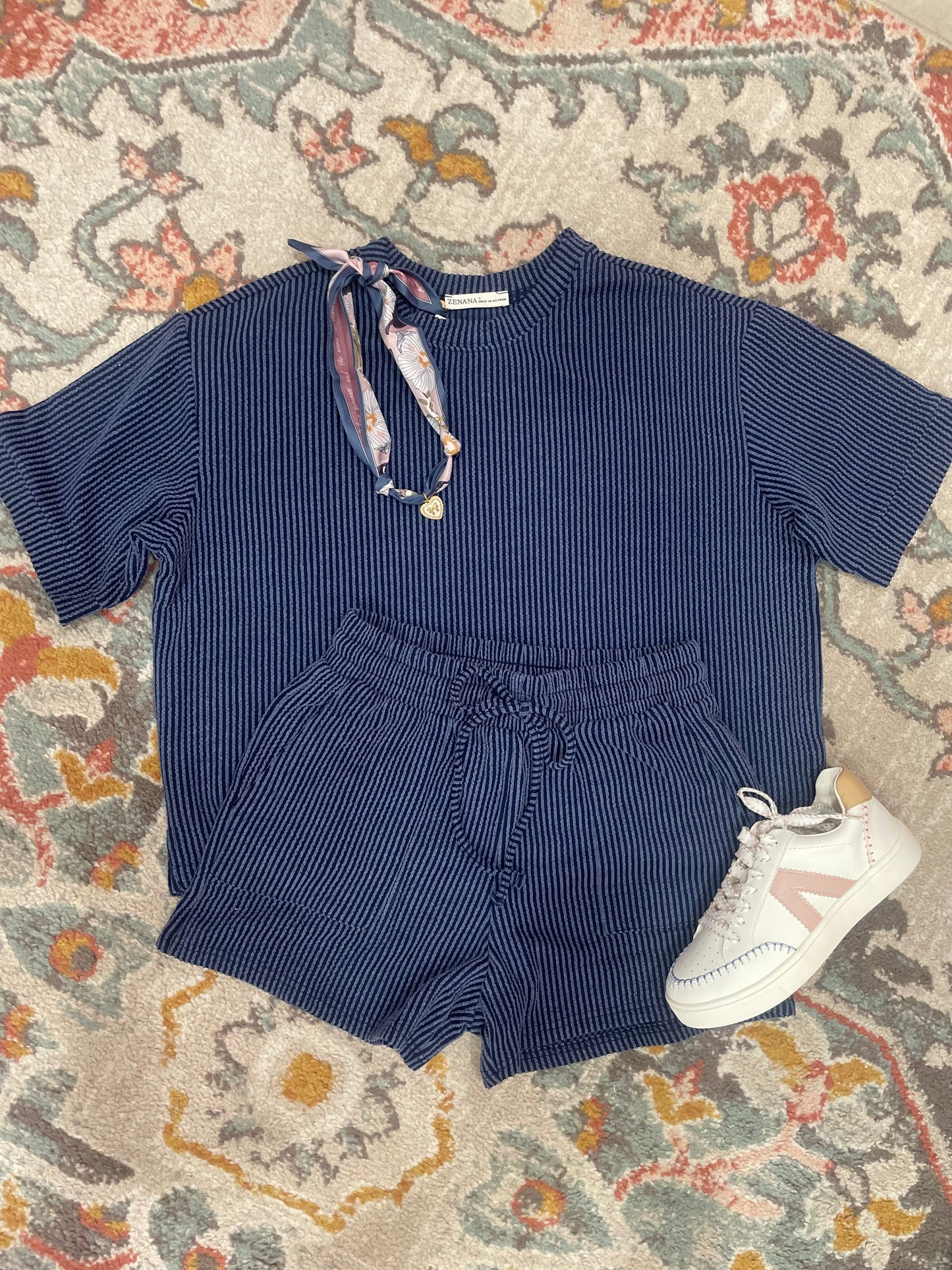 Becky Ribbed Short Set - Restock