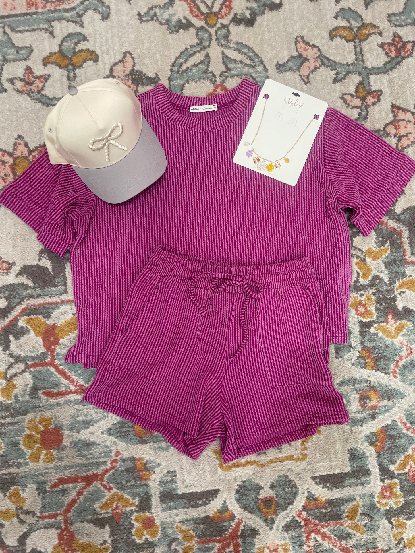 Becky Ribbed Short Set - Restock