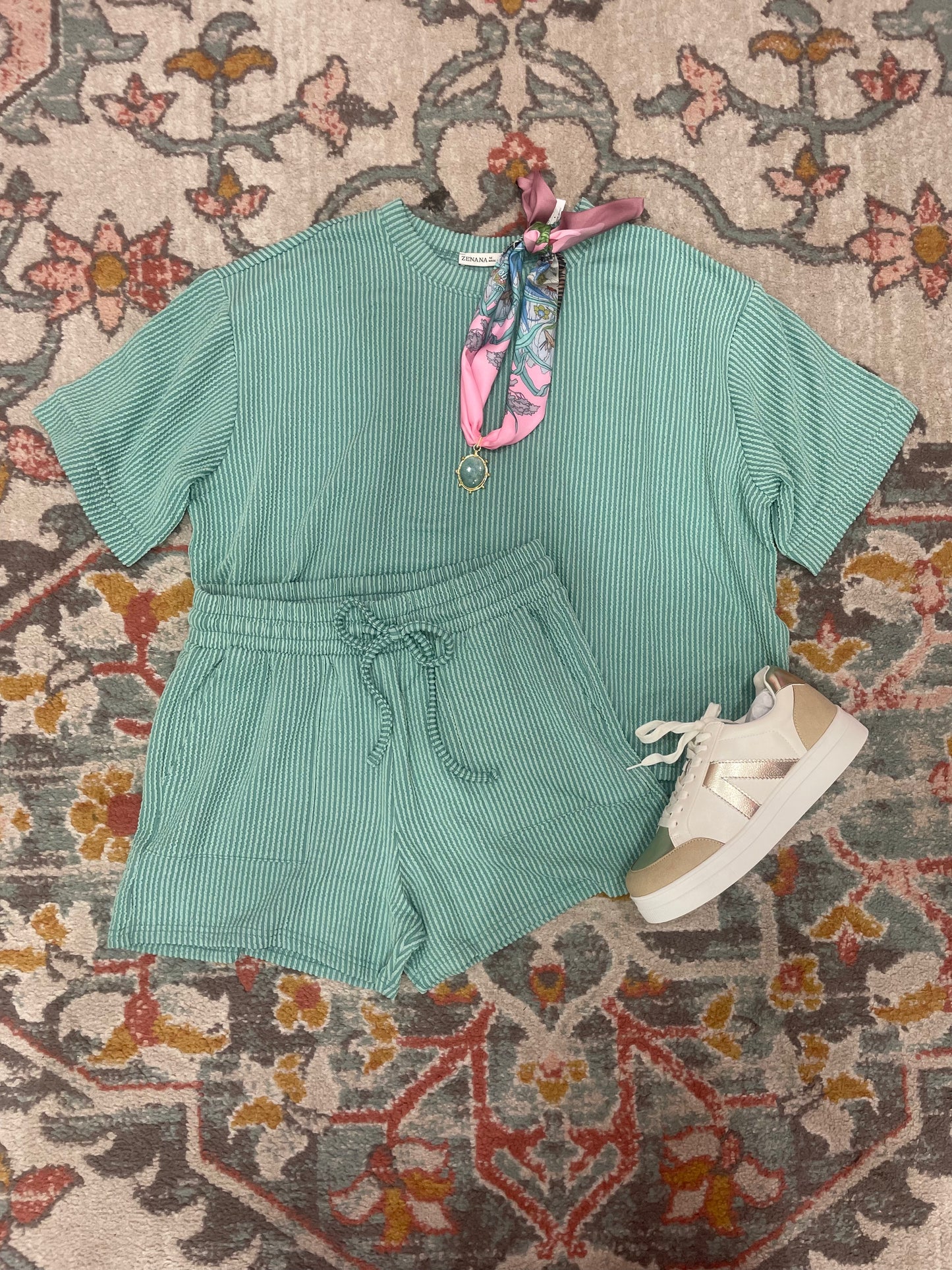 Becky Ribbed Short Set - Restock