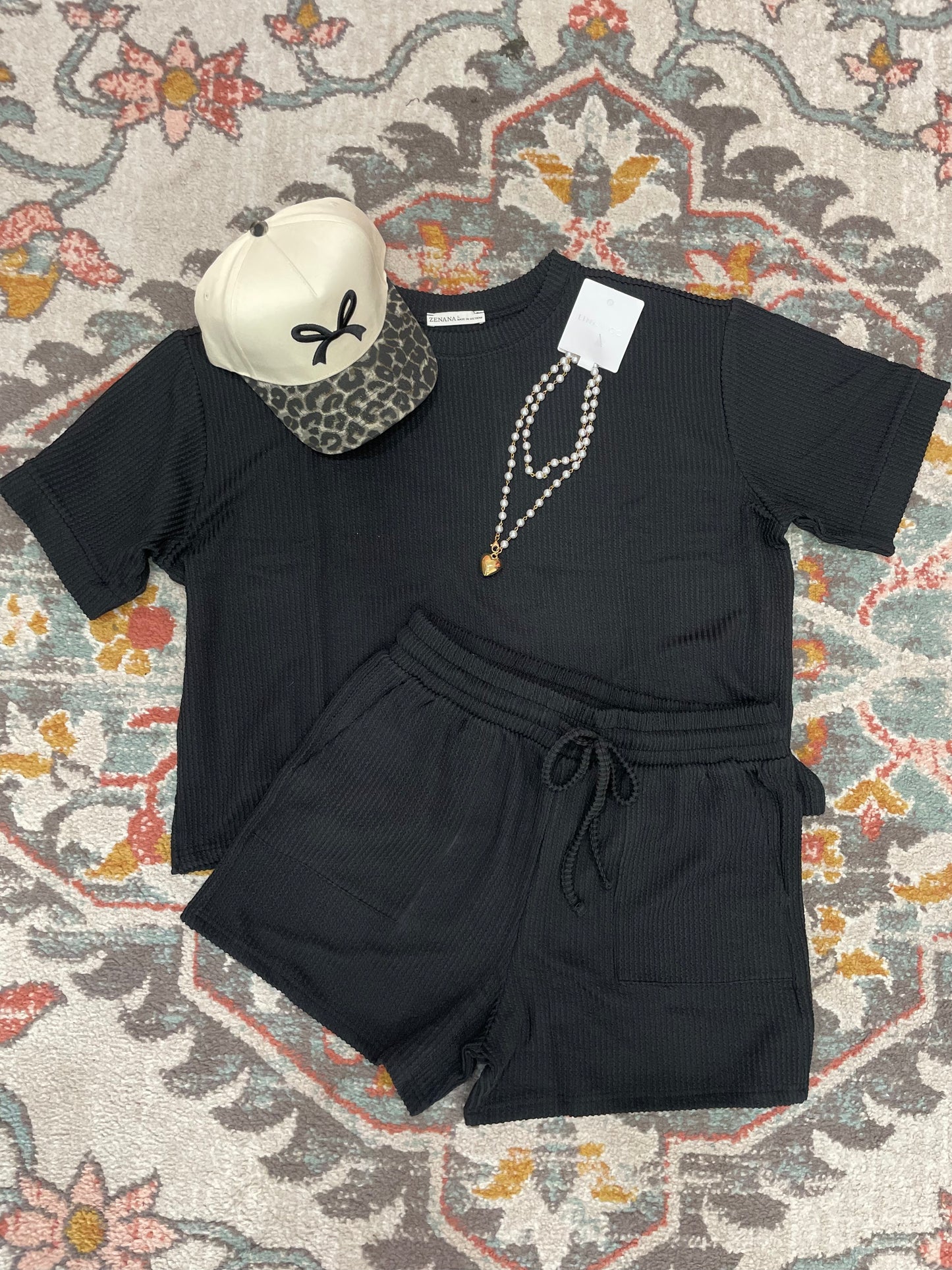 Becky Ribbed Short Set - Restock