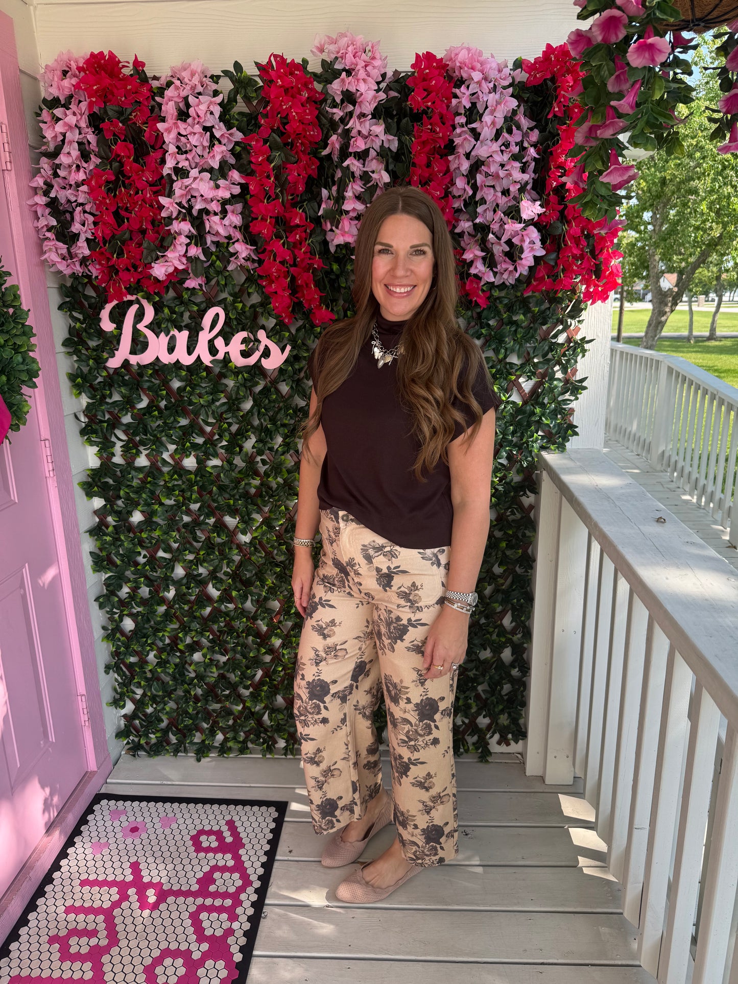 Figgy Floral Denim Pants