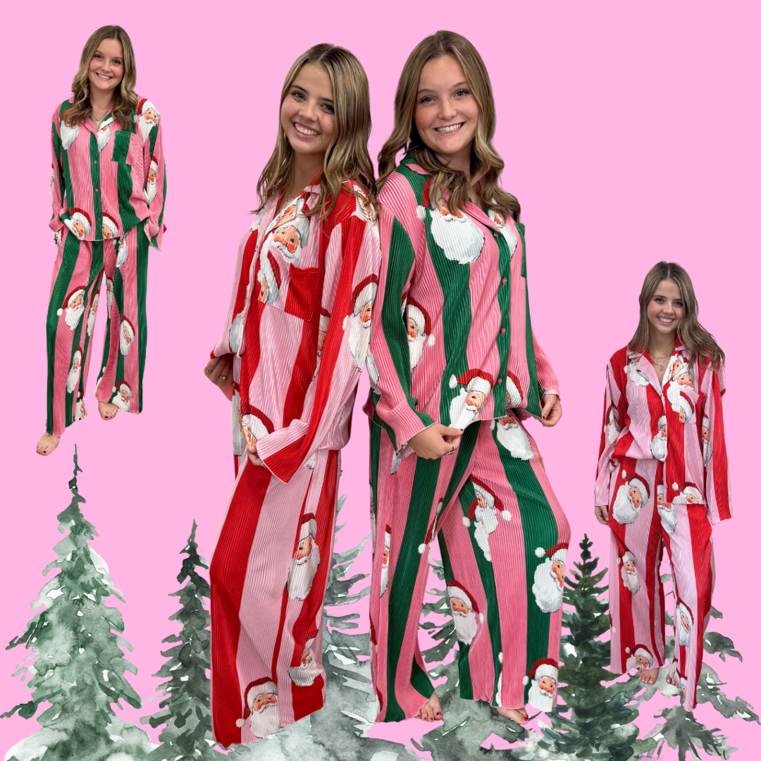 Pleated Santa Pajamas