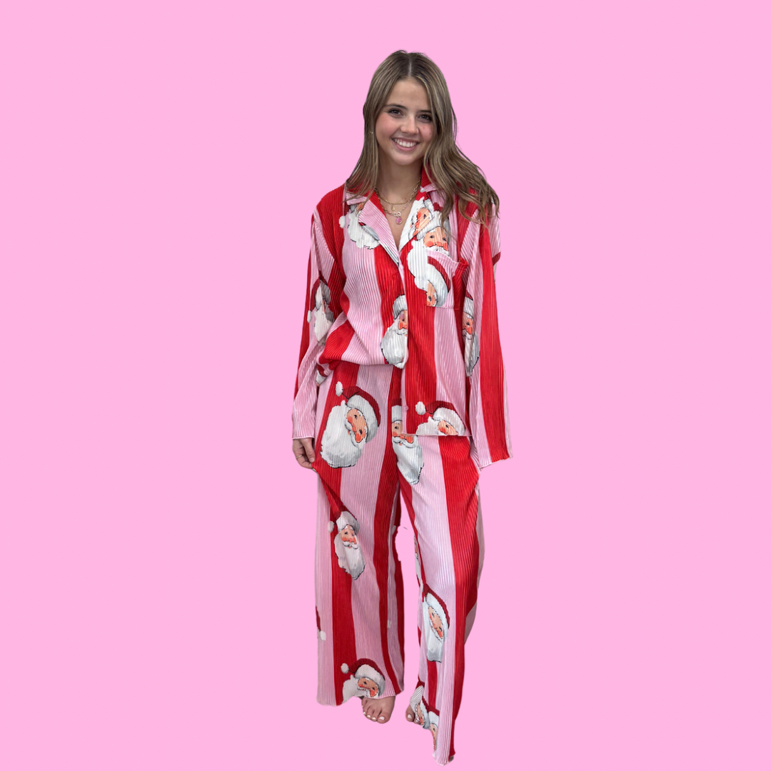 Pleated Santa Pajamas