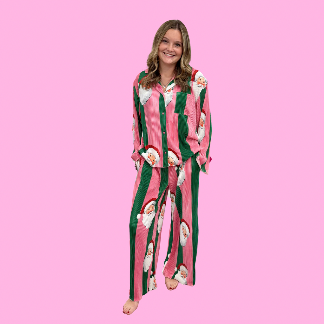 Pleated Santa Pajamas
