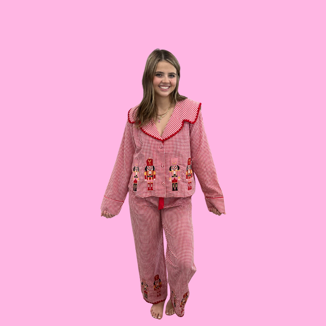 Gingham Nutcracker Pajamas