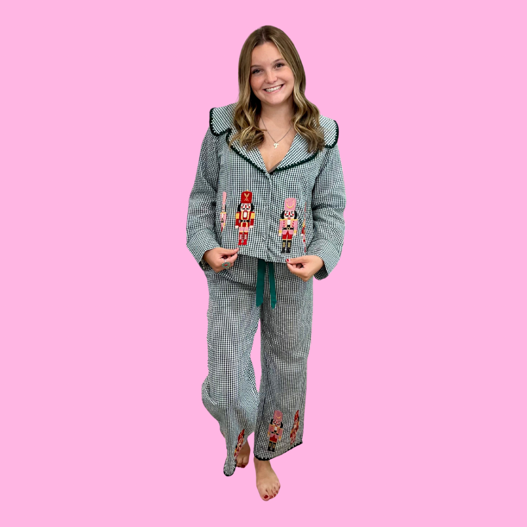 Gingham Nutcracker Pajamas